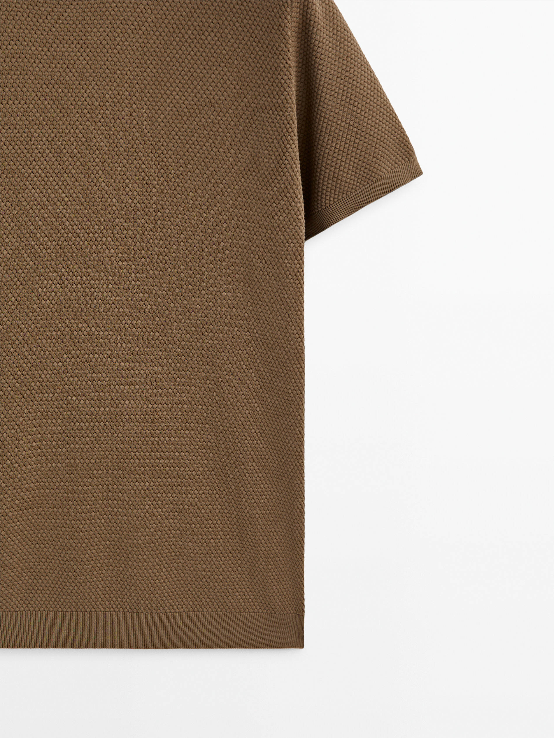 Jersey punto estructura manga corta - Rojo vino