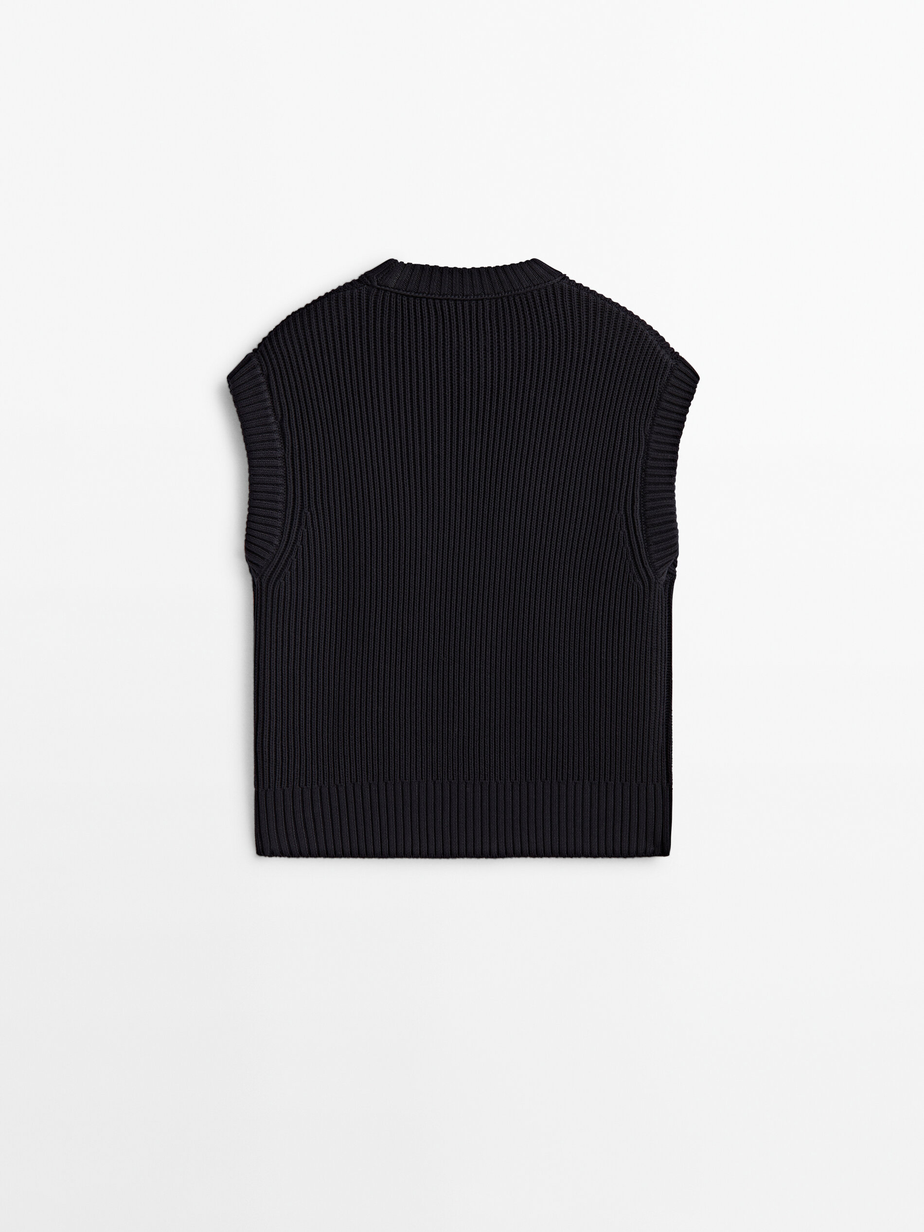 Chaleco de punto algodón - AZUL MARINO