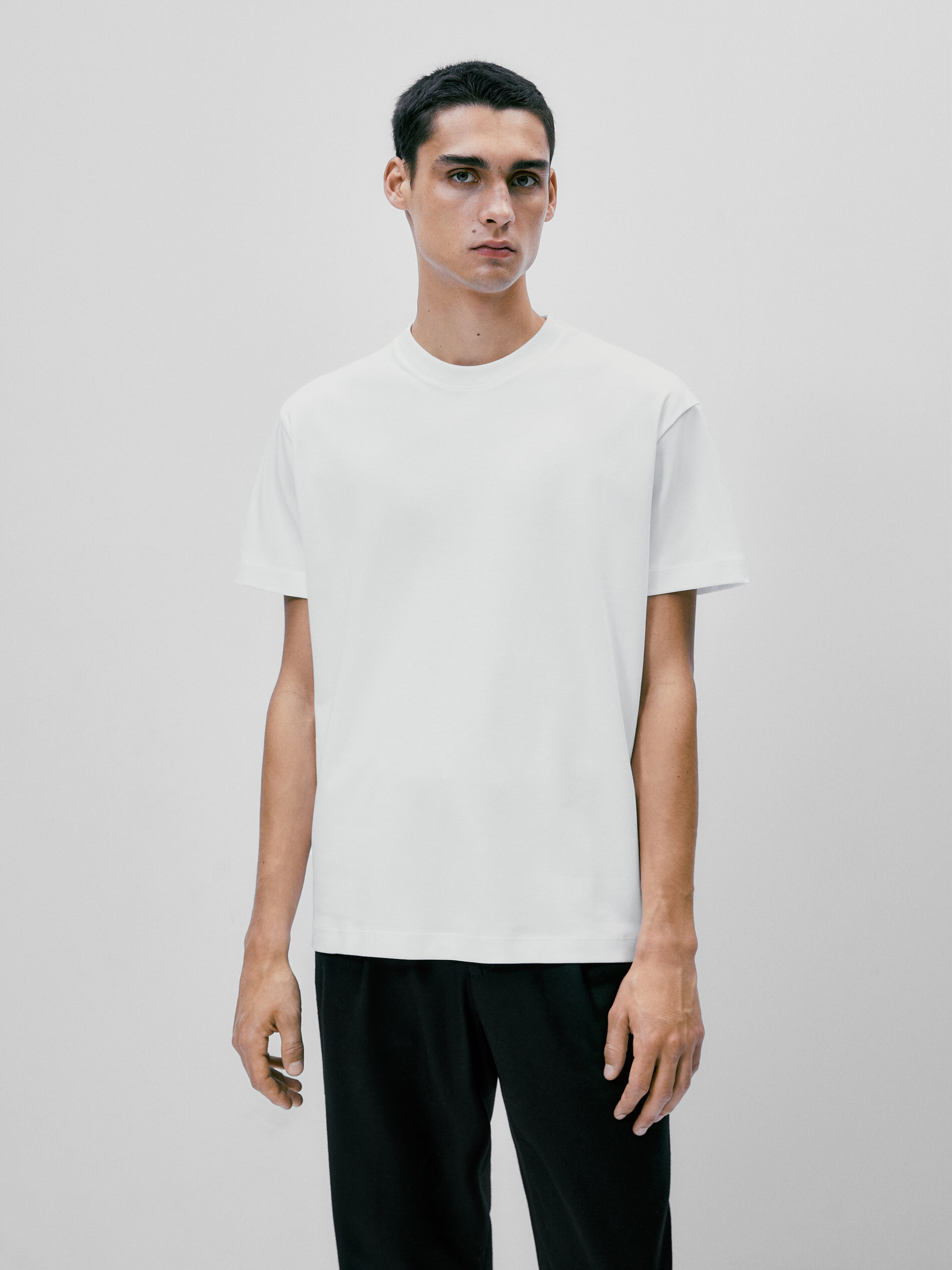 Camiseta manga corta 100% algodón - BLANCO