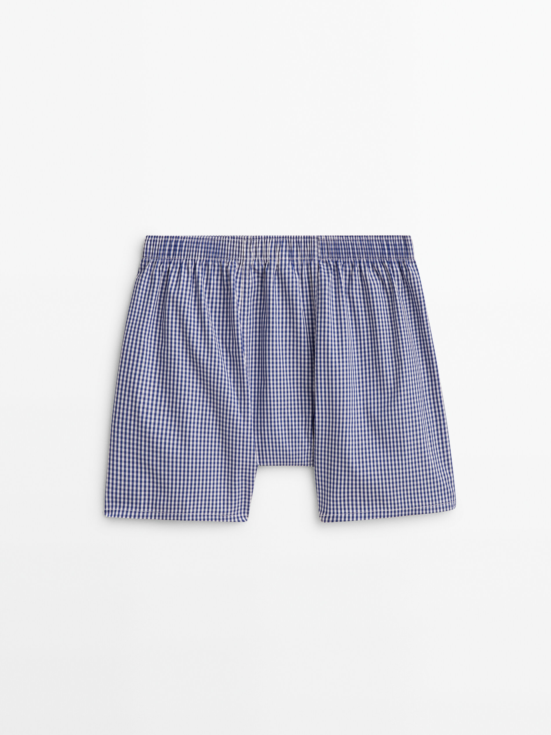 Calzoncillo popelín cuadro vichy - AZUL MARINO