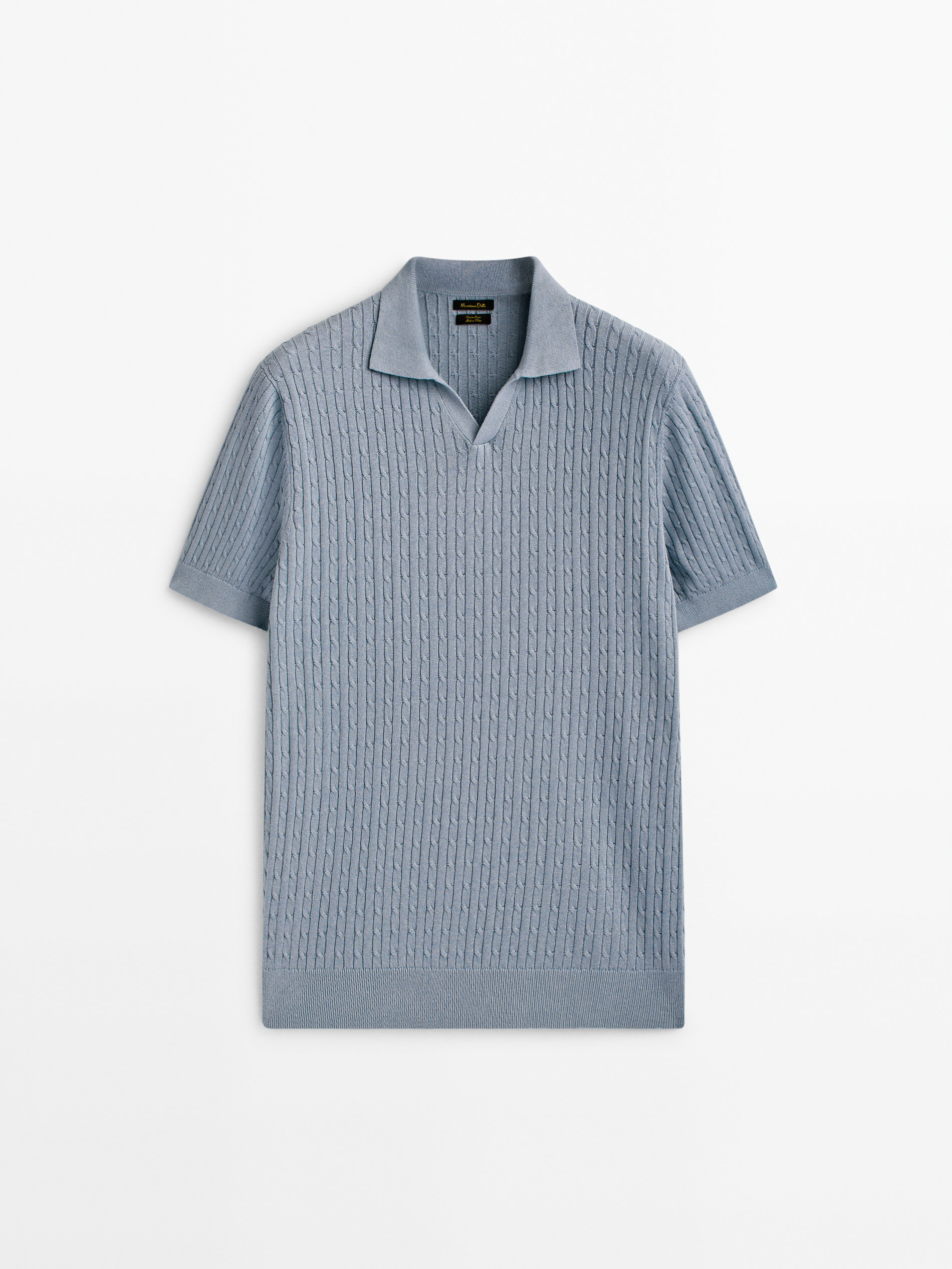 Jersey polo punto cable - AZUL