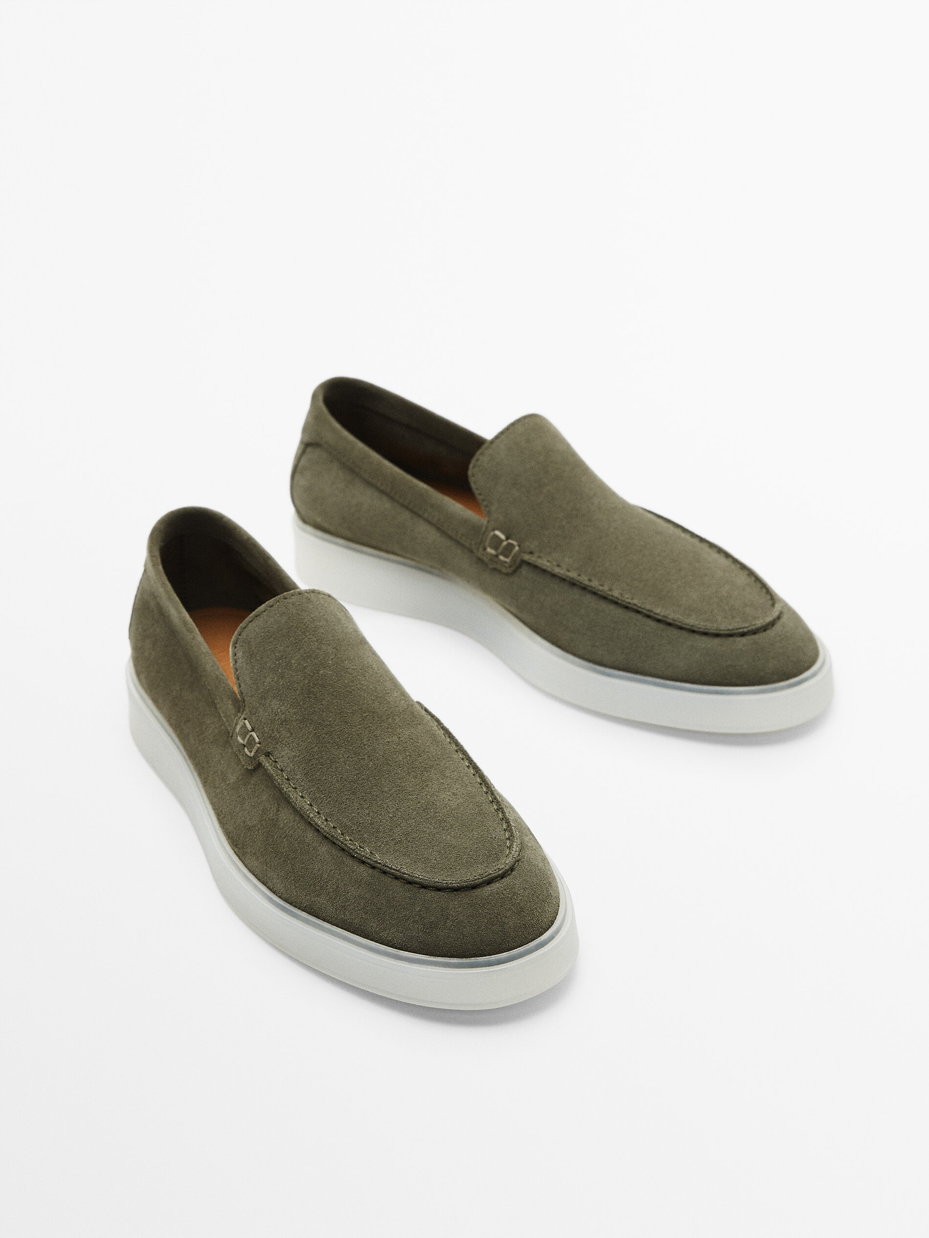 Mocasín serraje piso traslúcido - KAKI