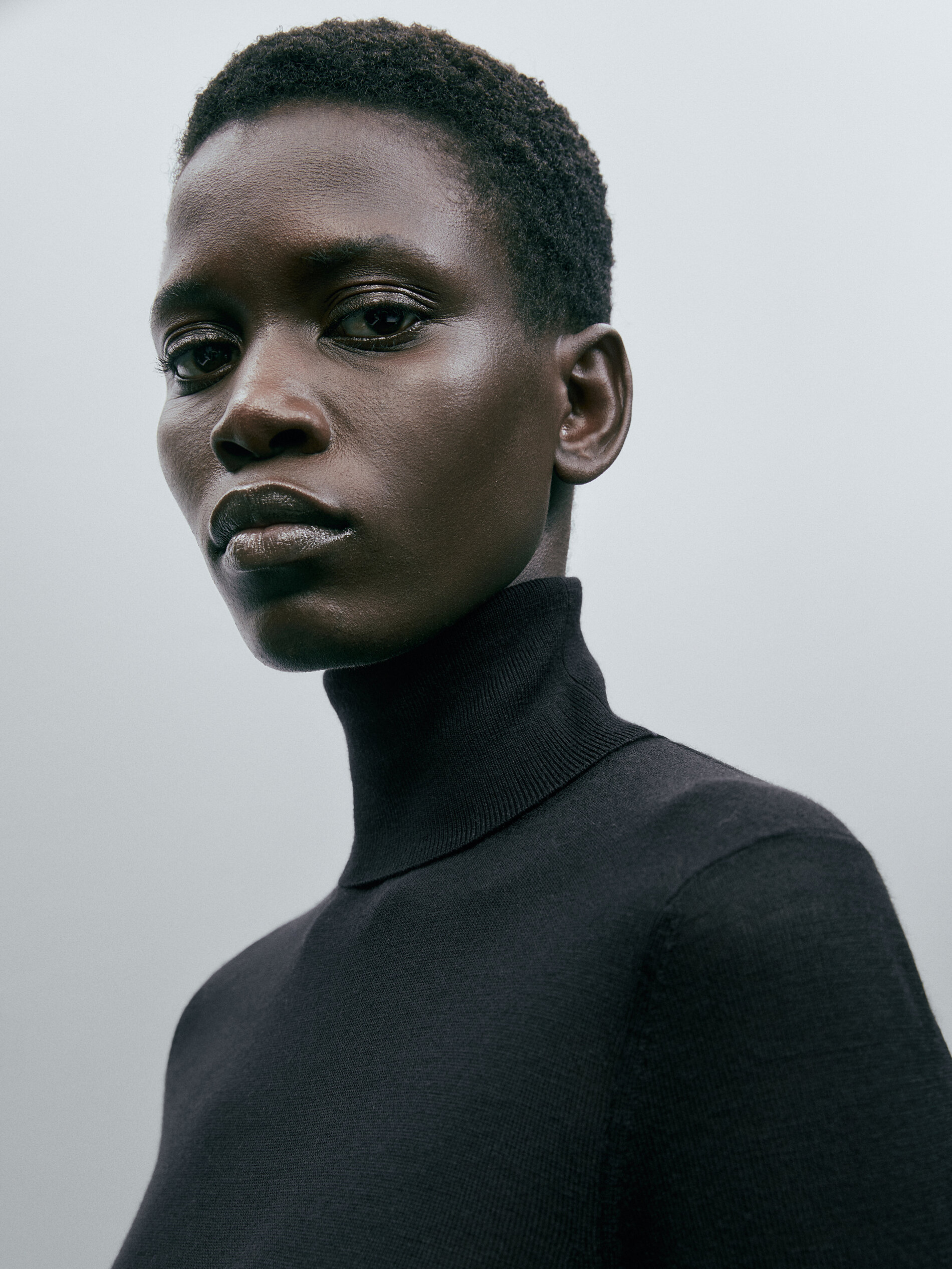 Jersey 100% lana merino extrafino - NEGRO