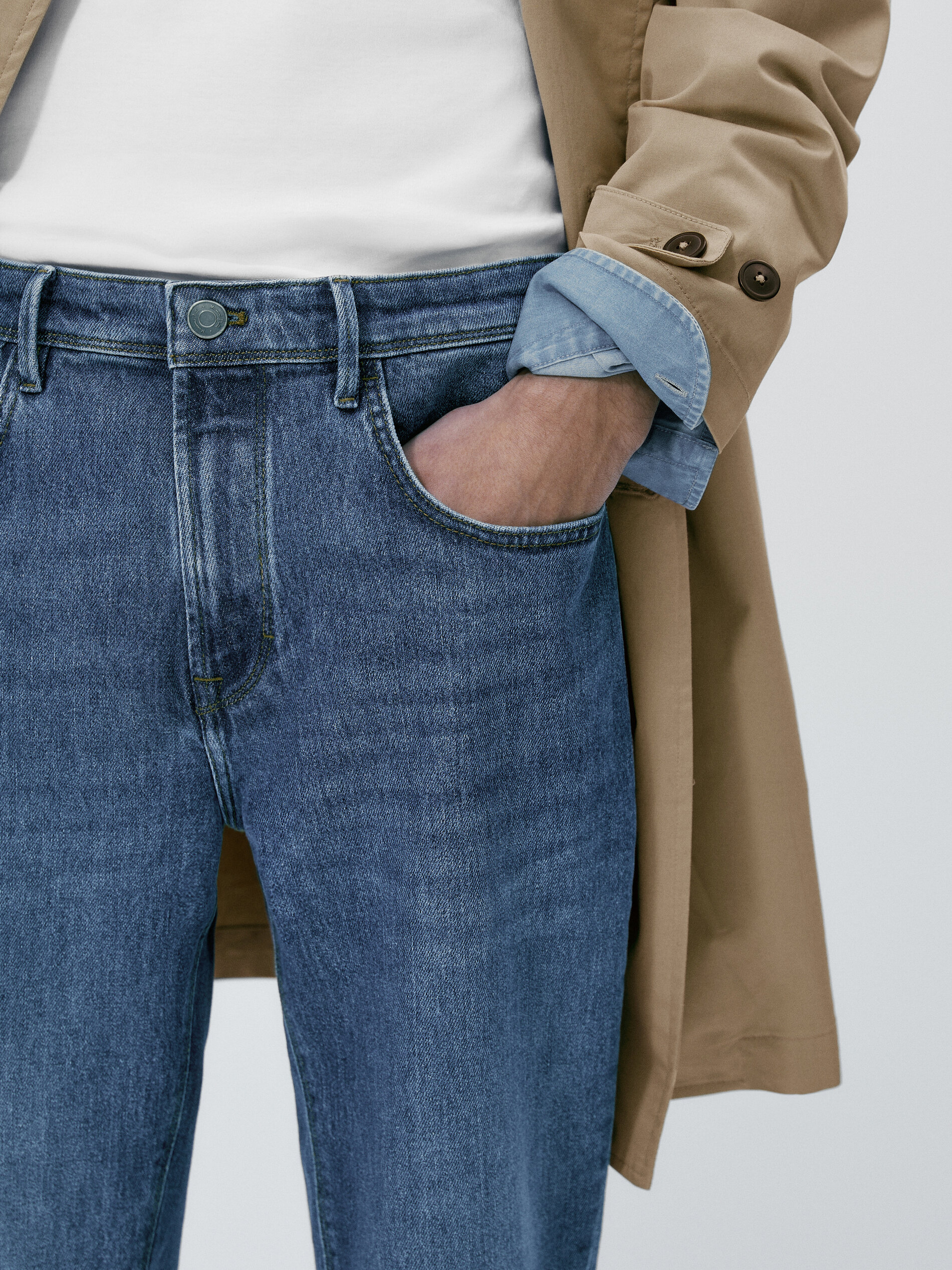 Pantalón vaquero dirty stone relaxed fit - INDIGO