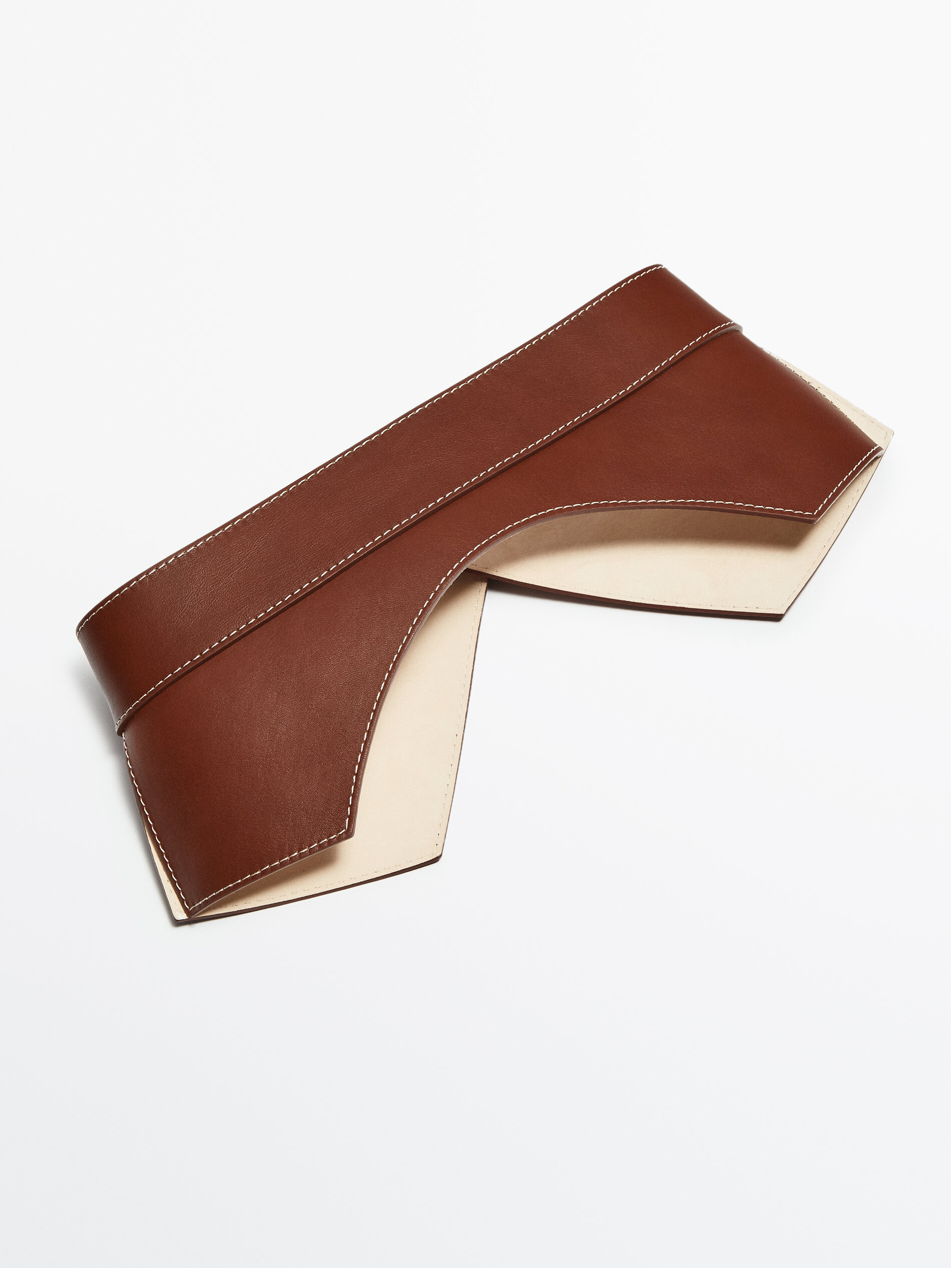 Cinturón fajín piel -Studio - MARRÓN