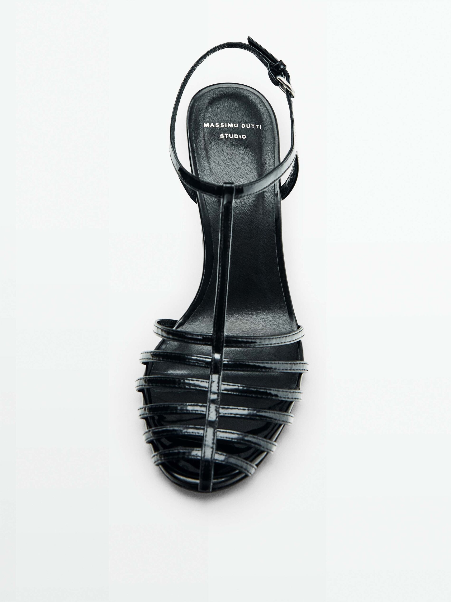 Cangrejera tacón charol - Studio - NEGRO