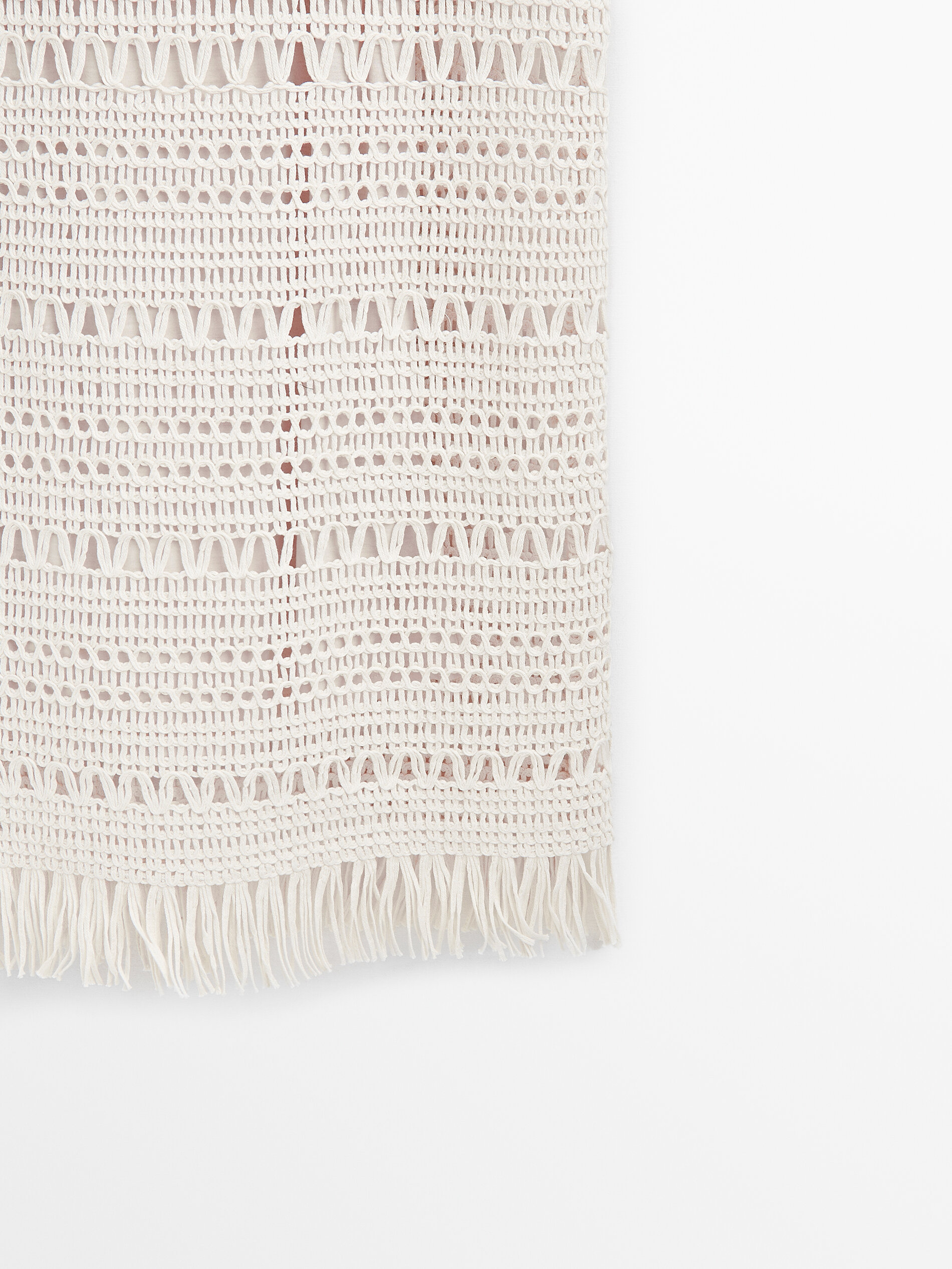 Vestido crochet desflecado - CRUDO