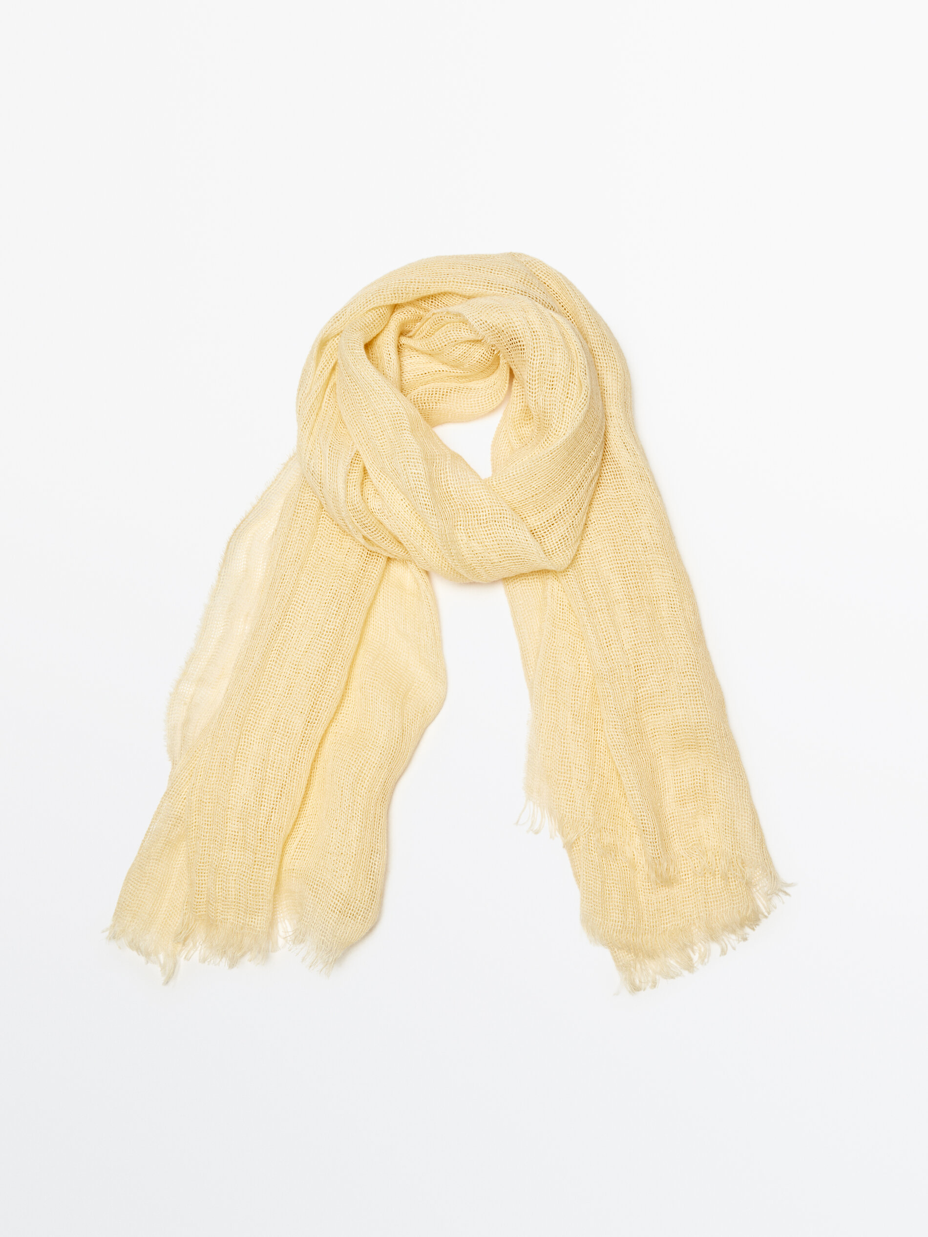 Fular liso 100% lino - Vainilla