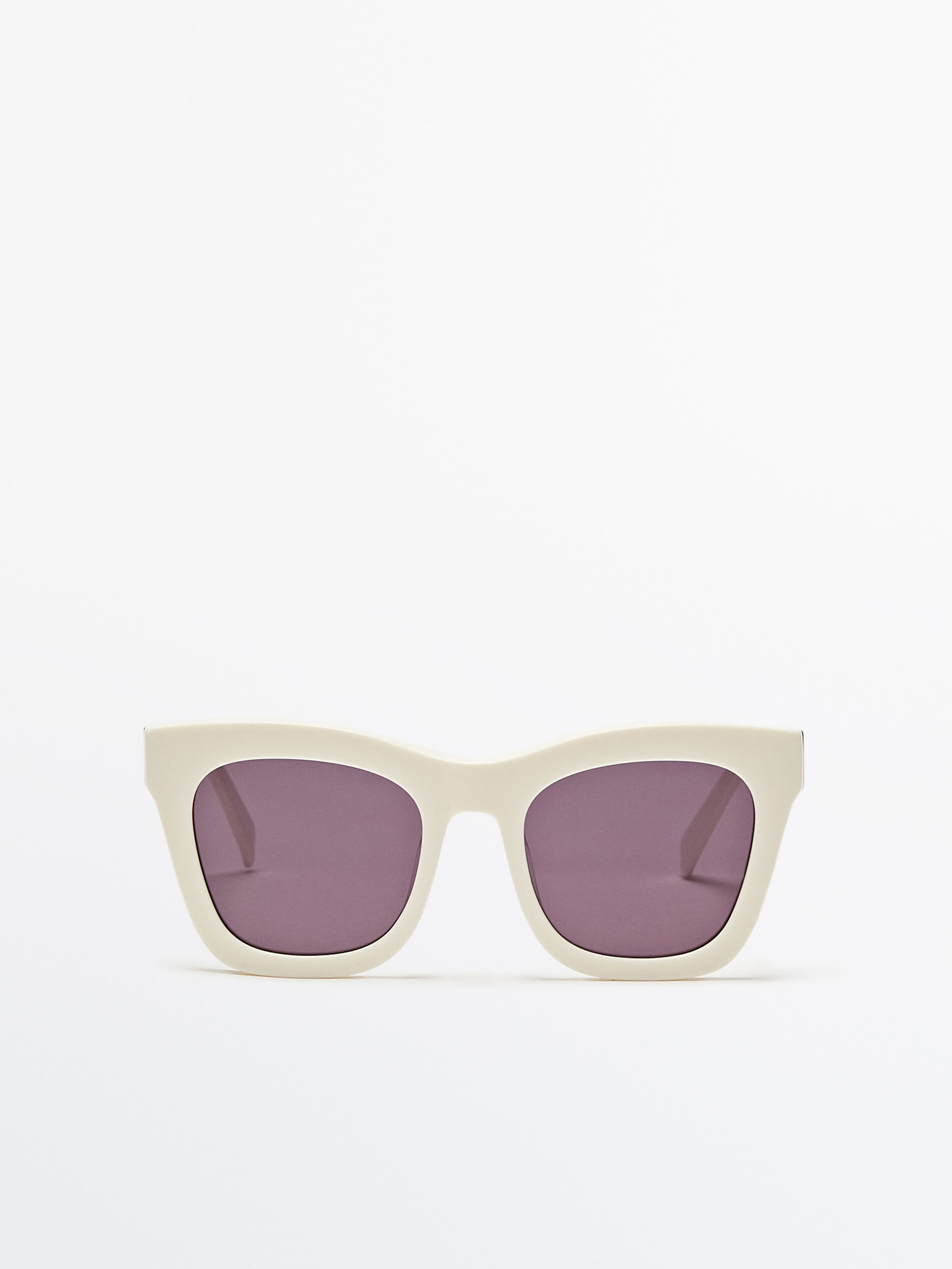 Gafas de sol cuadradas oversize - BLANCO