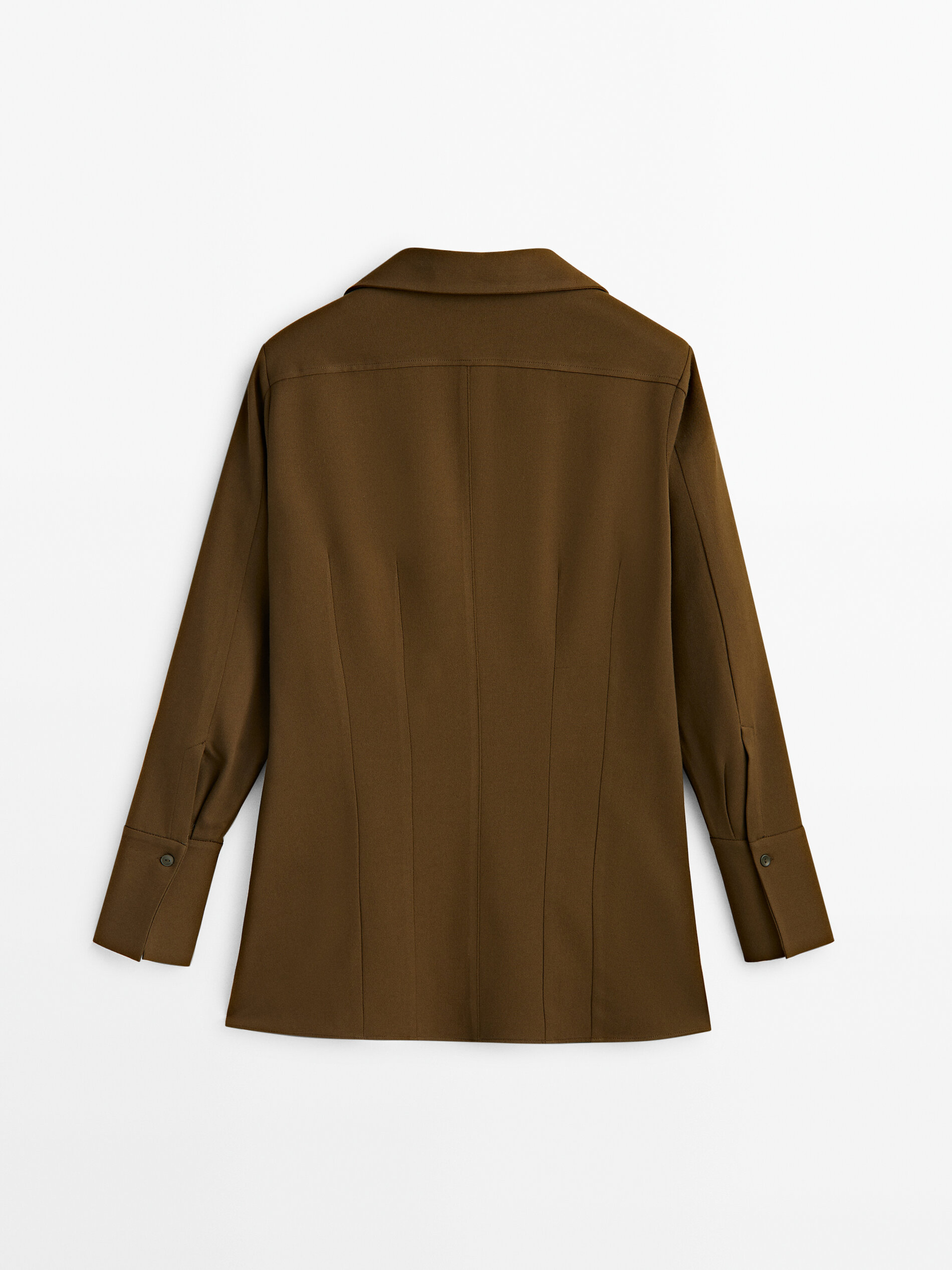 Camisa entallada costuras - KAKI