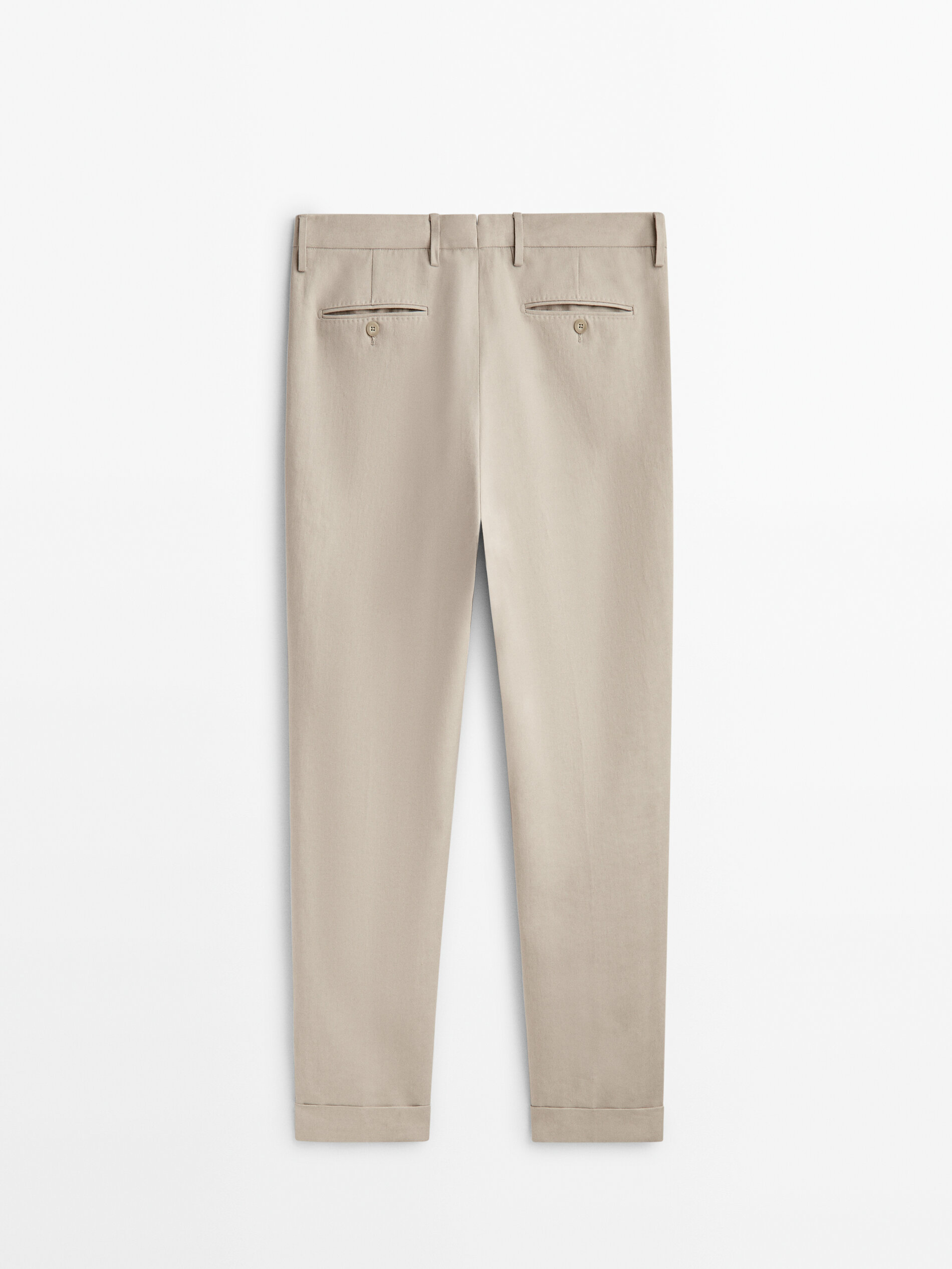 Pantalón traje lino pinzas Limited edition - HIELO