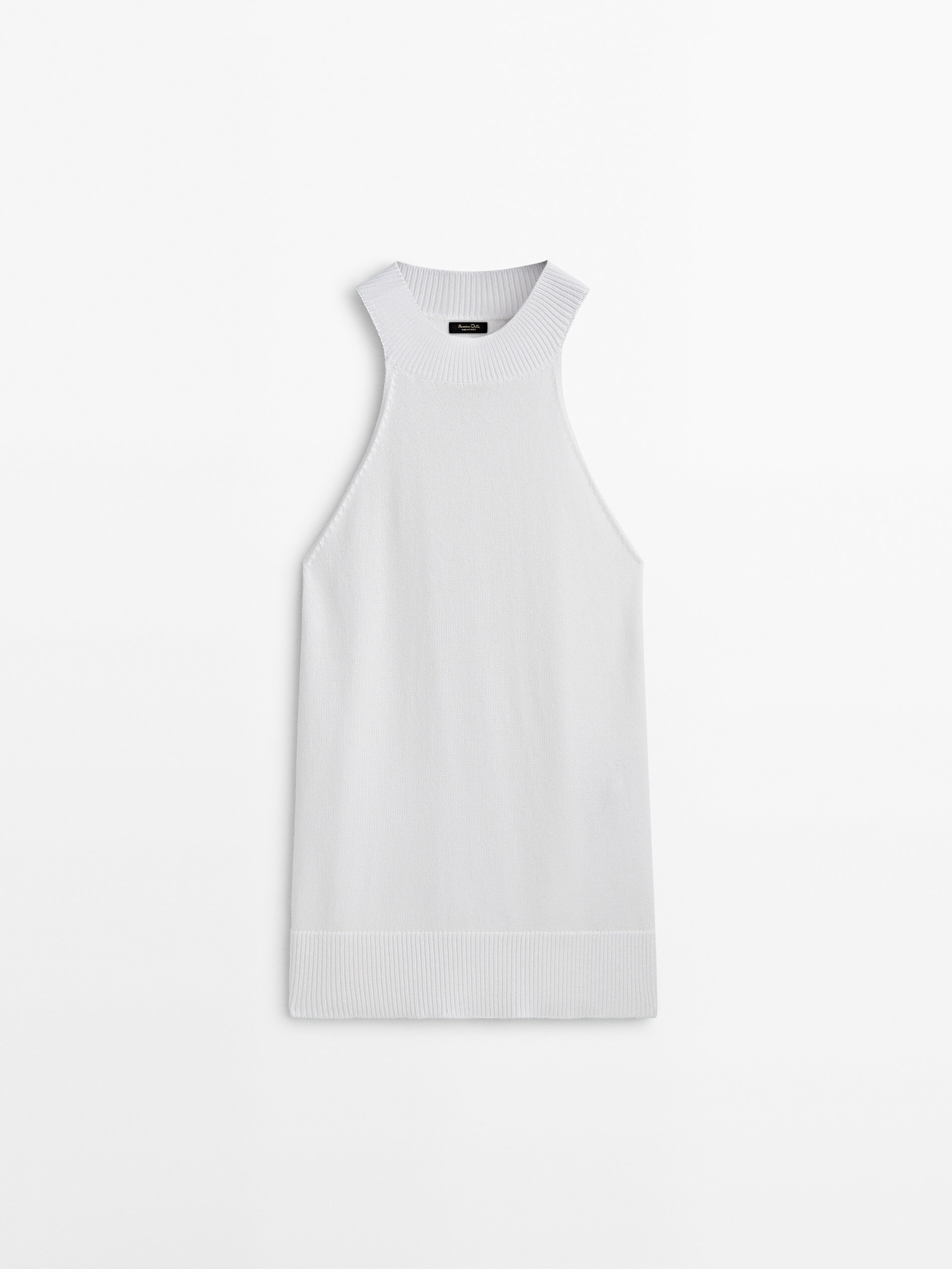 Top punto cuello perkins conjunto - BLANCO