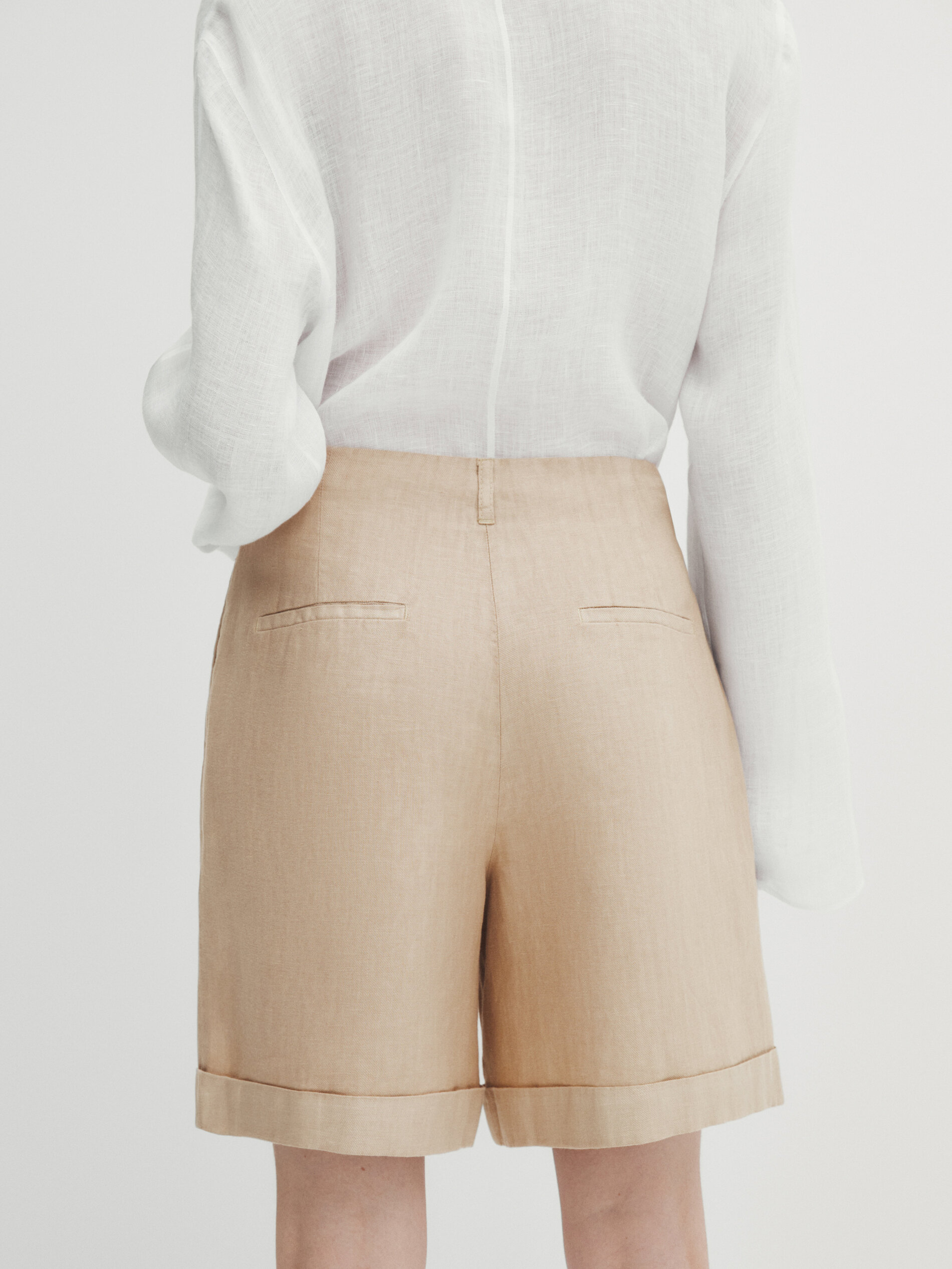 Bermuda 100% lino - TOSTADO
