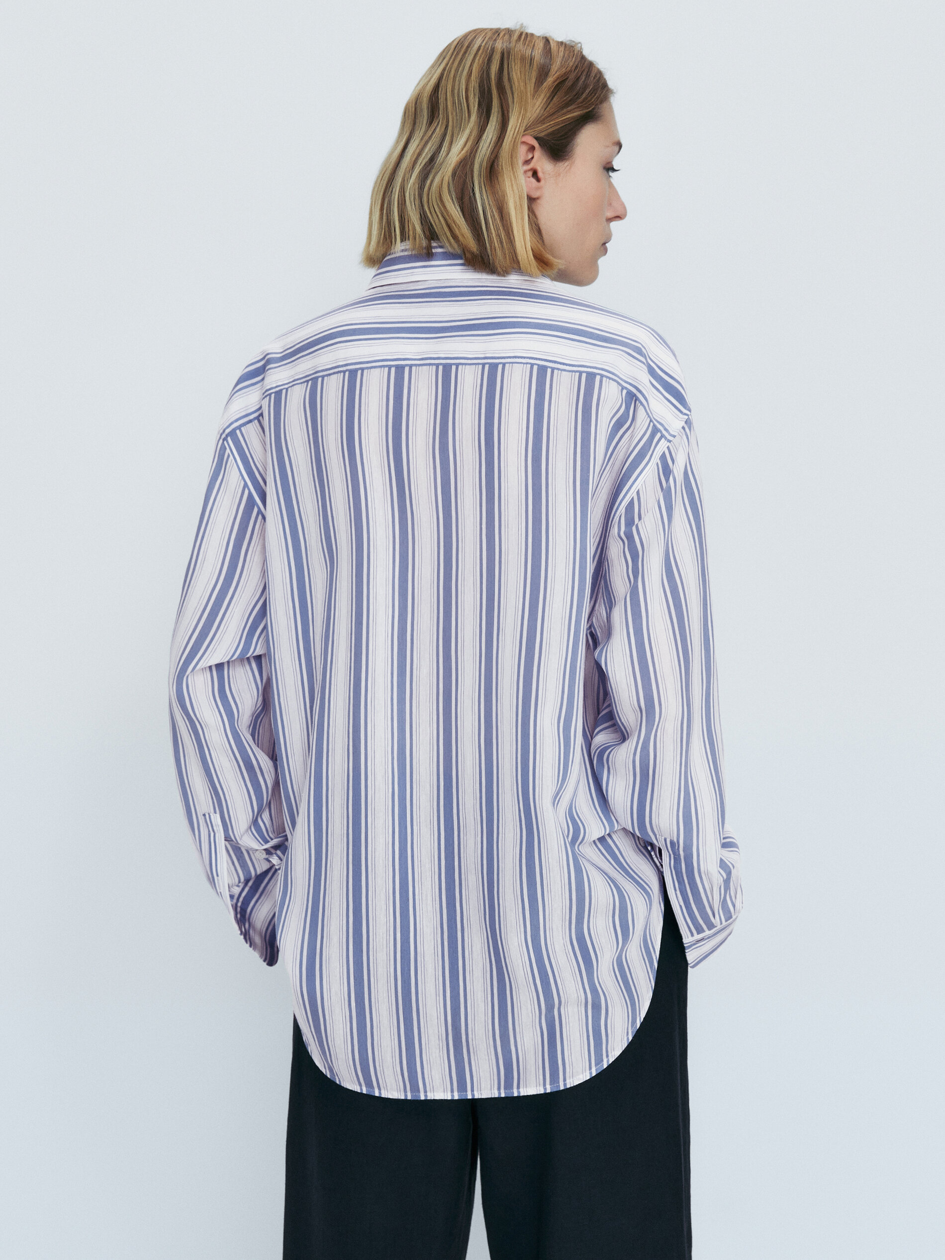 Camisa rayas celeste - CELESTE