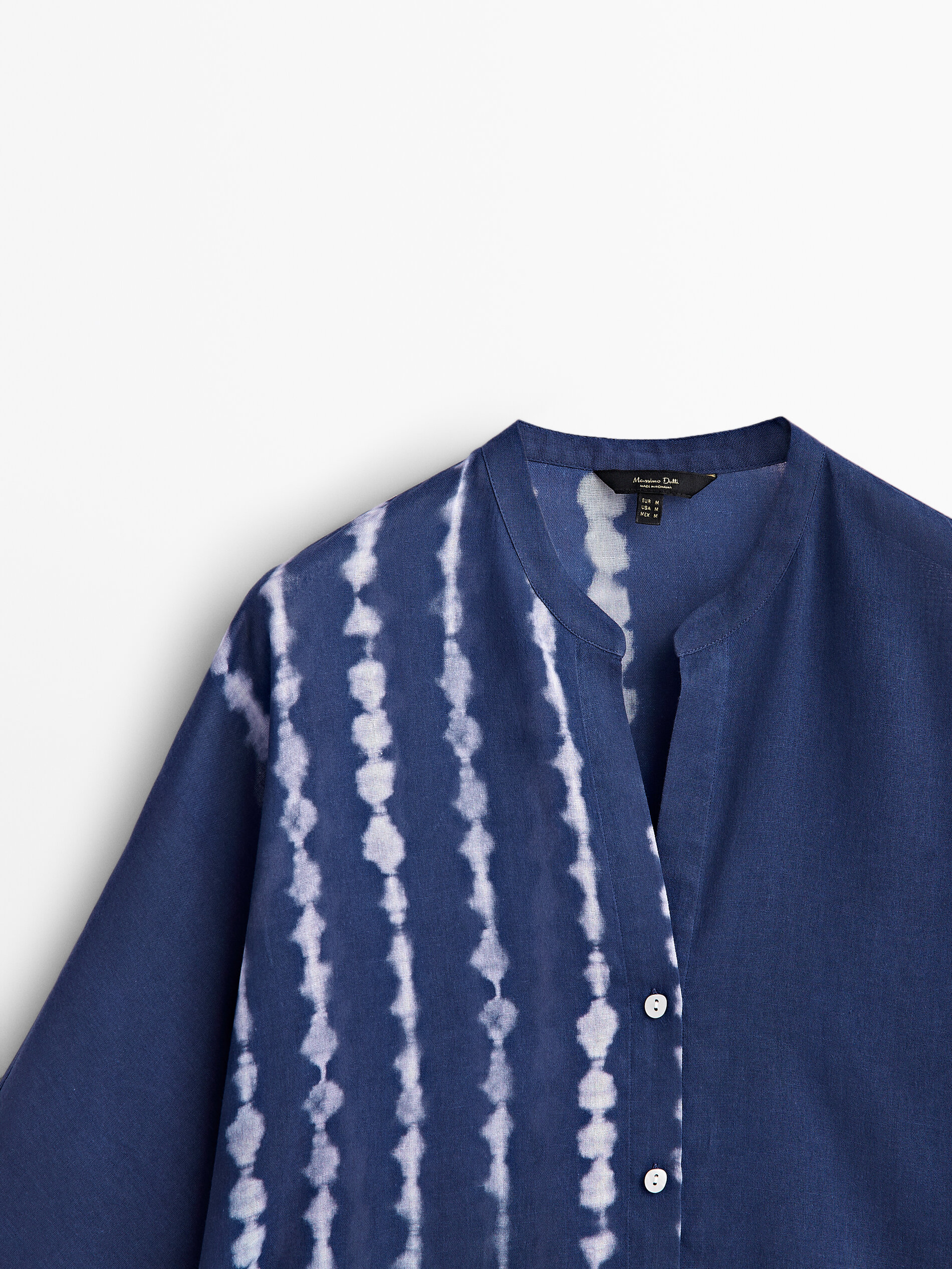 Camisa algodón tie dye azul - Azul Claro