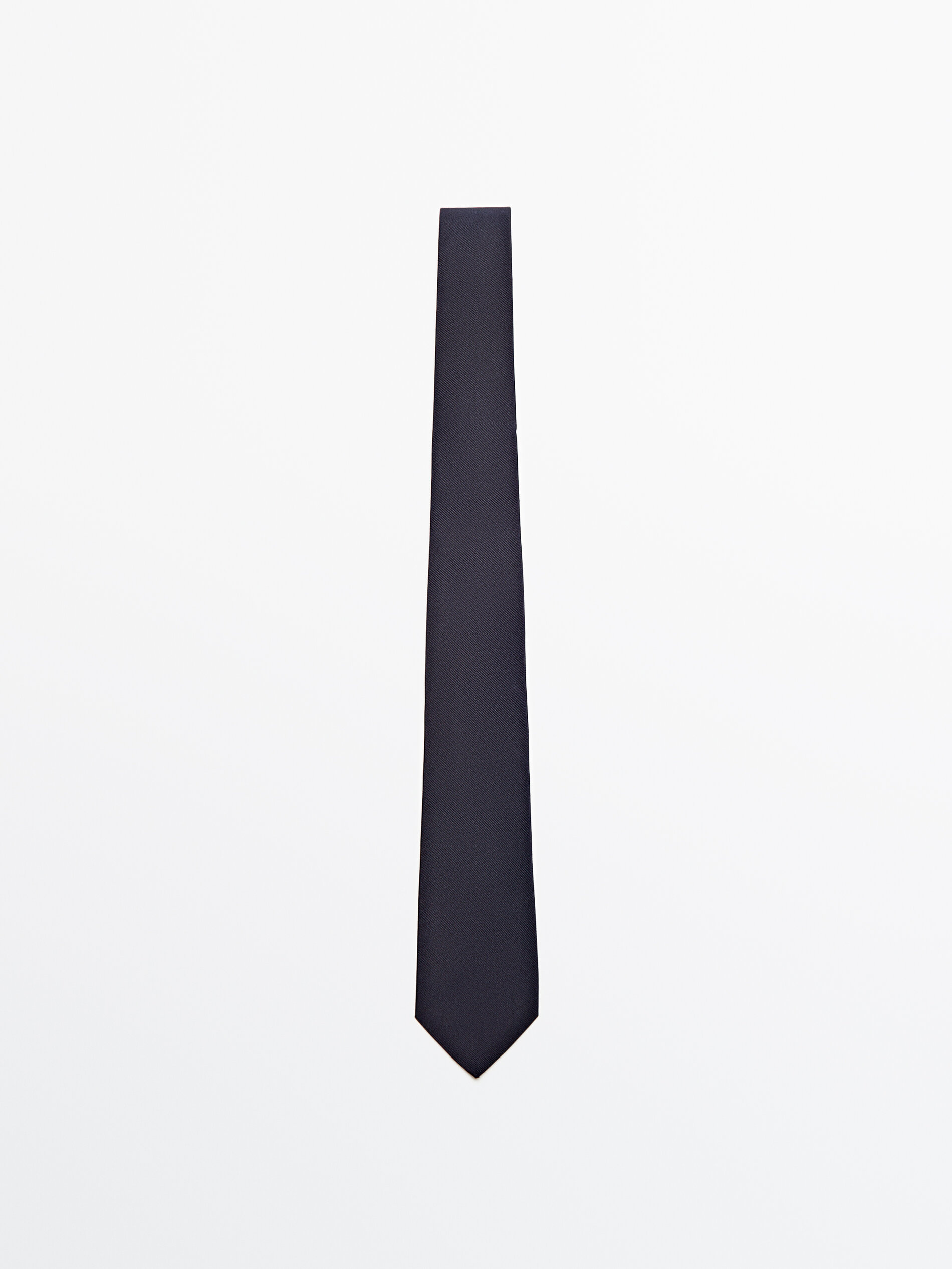 Corbata sarga algodón seda - AZUL MARINO