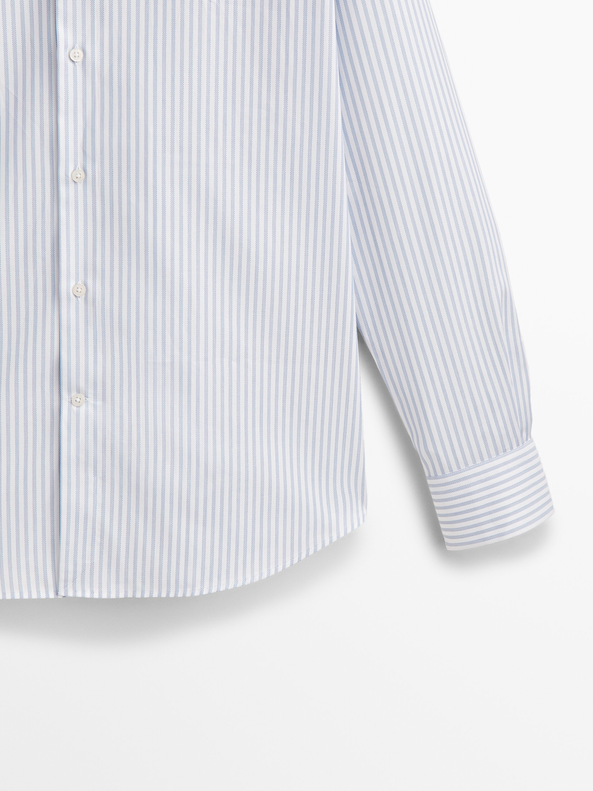 Camisa easy iron rayas regular fit - CELESTE