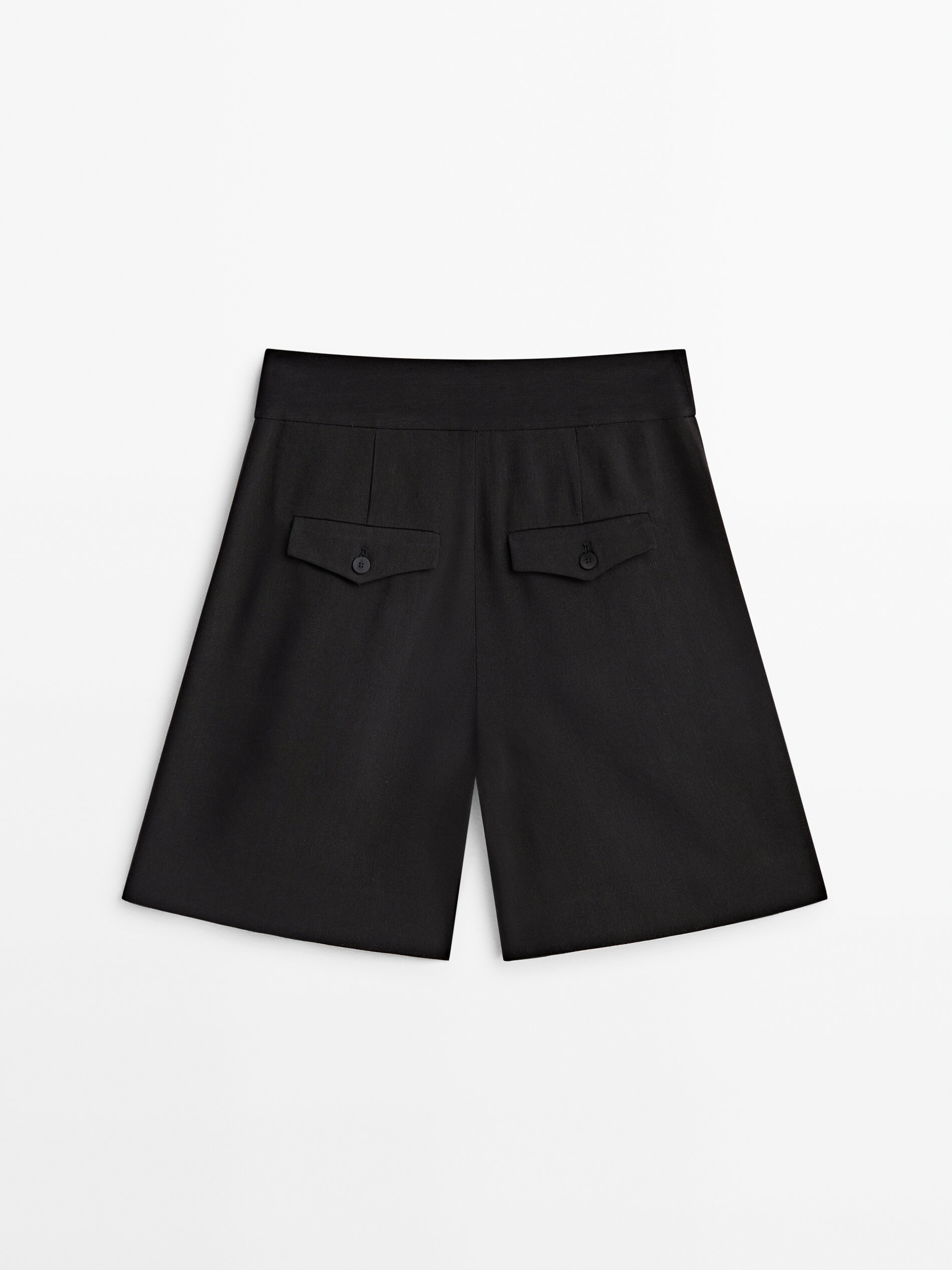 Bermuda larga pinzas - NEGRO