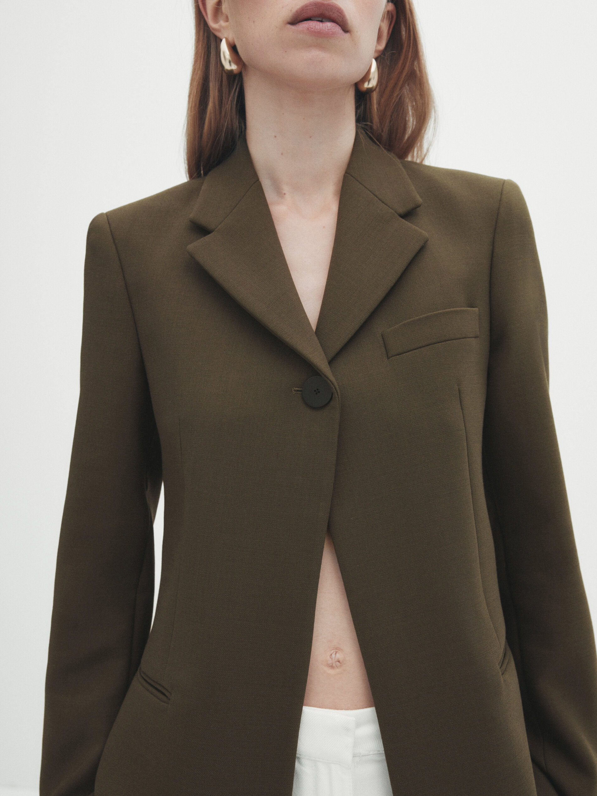 Americana traje botón alto - KAKI