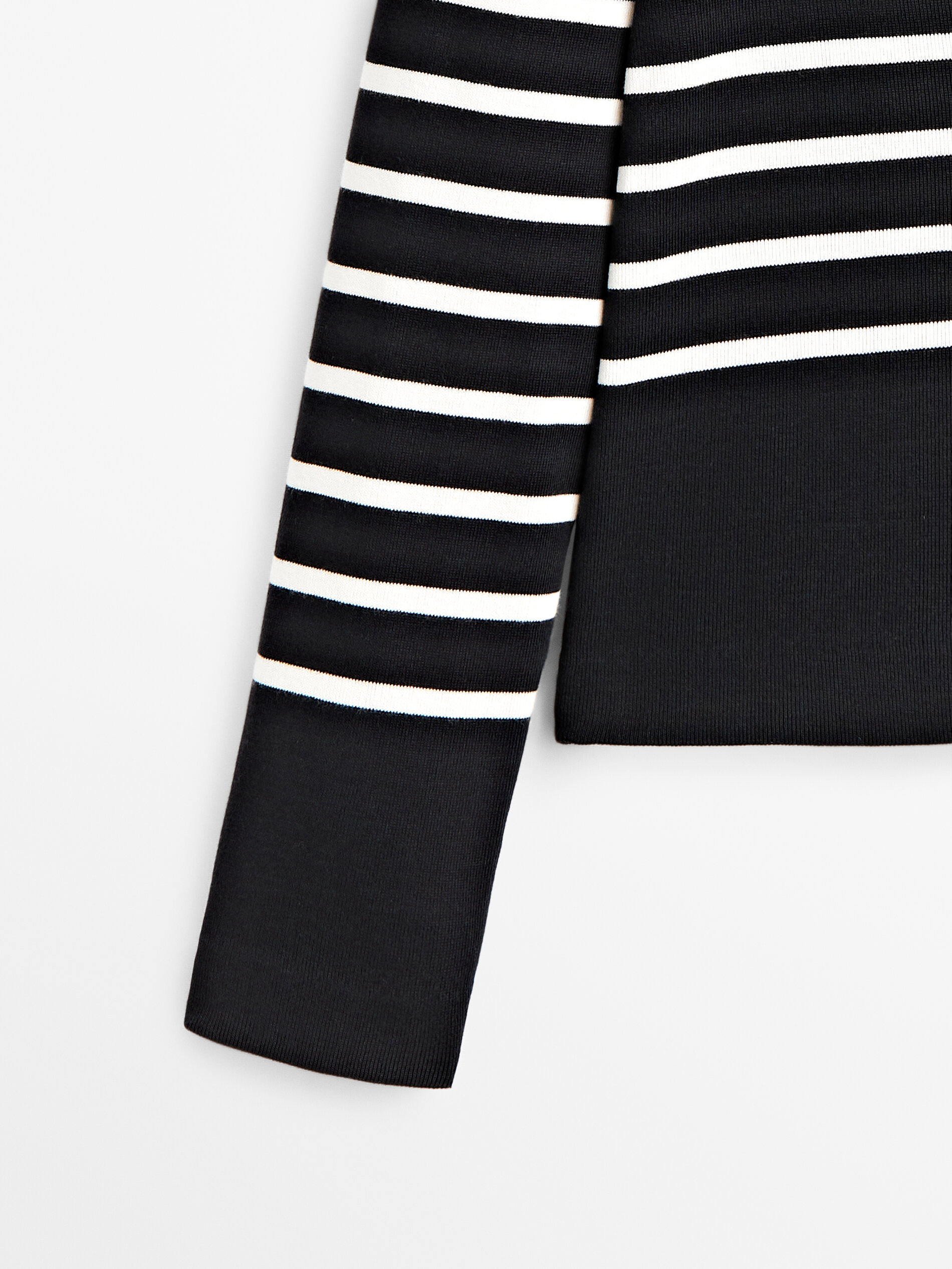 Cárdigan algodón rayas botones - AZUL MARINO