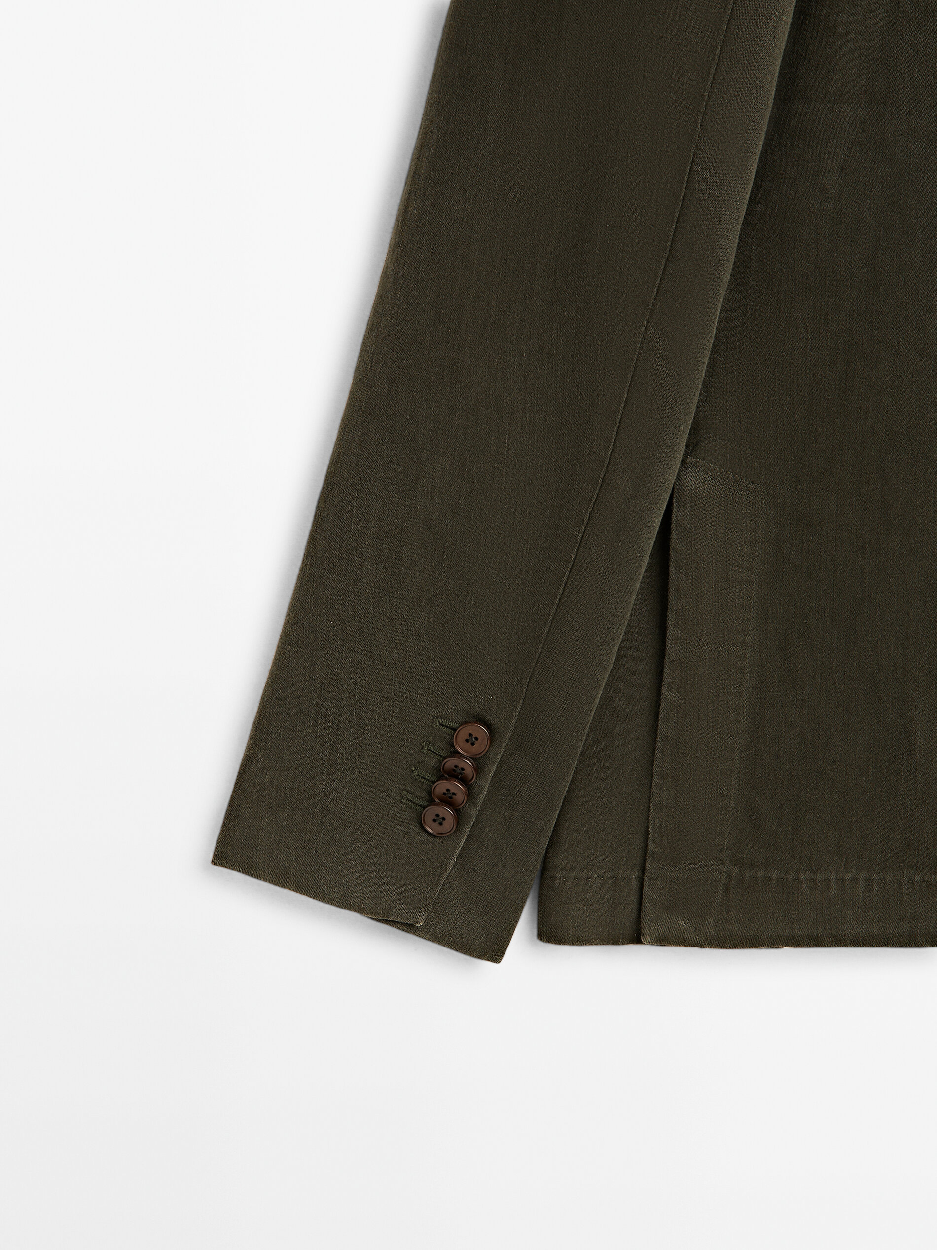 Americana lino tintada - KAKI