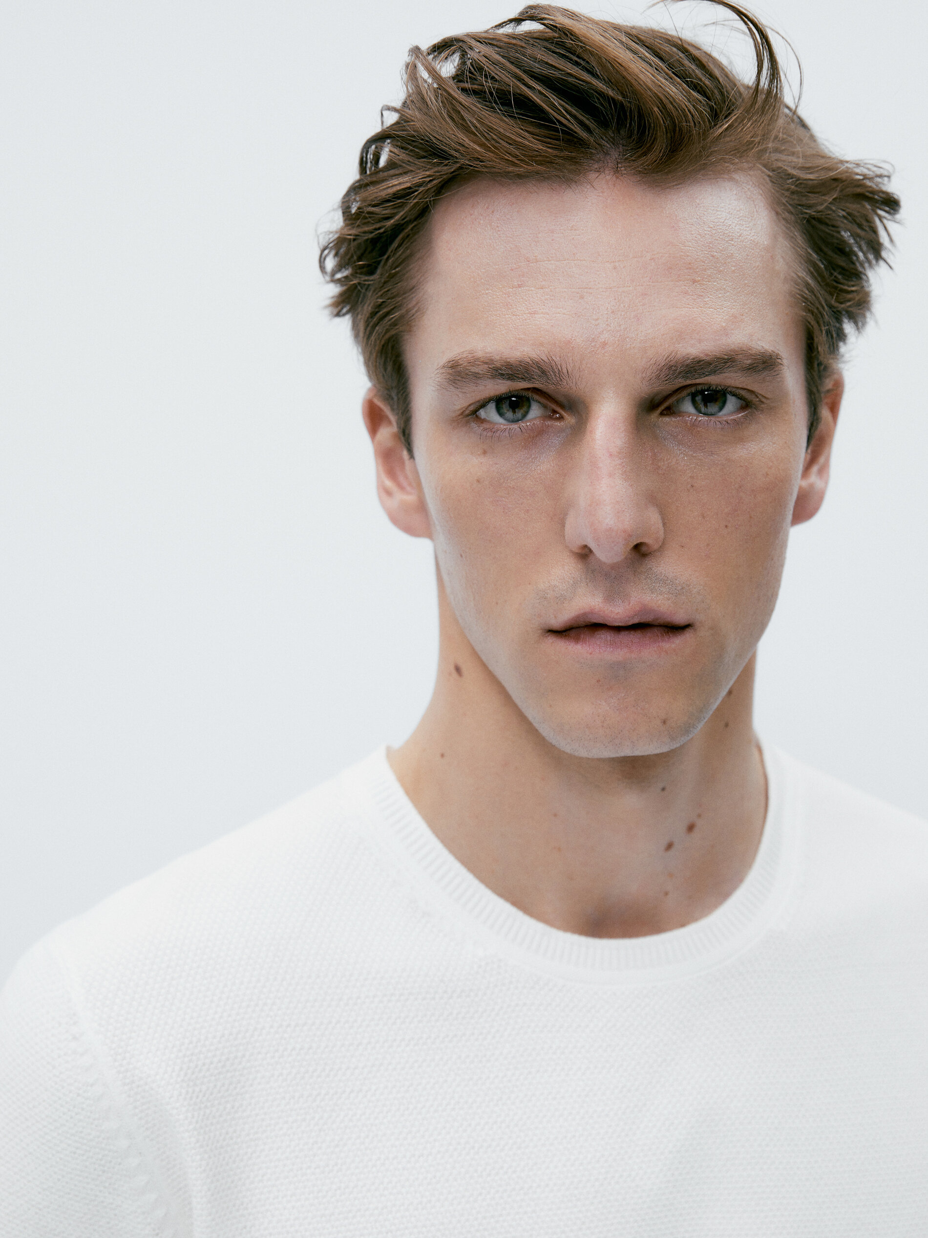 Jersey punto estructura manga corta - BLANCO