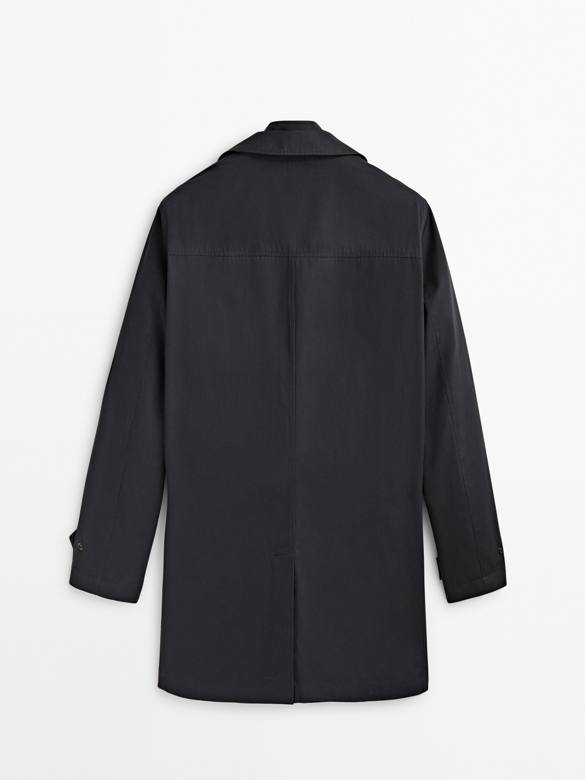 Chaqueta trench algodón interior desmontable - AZUL MARINO