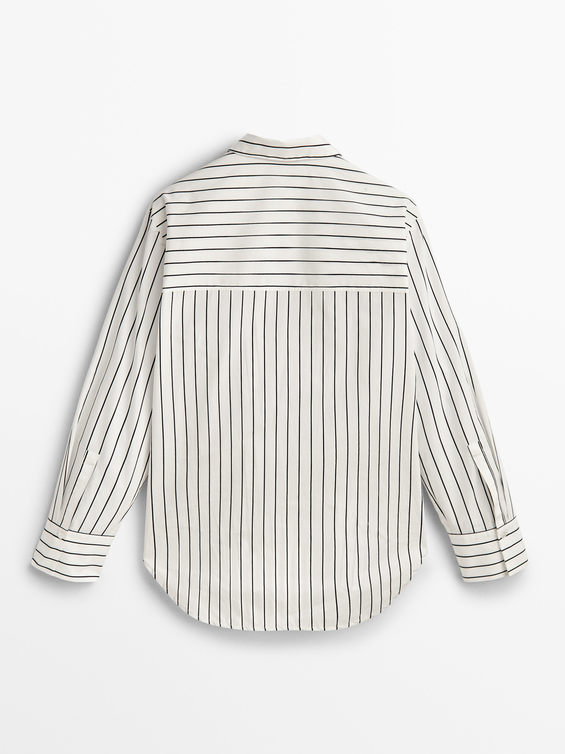 Camisa rayas algodón - BLANCO