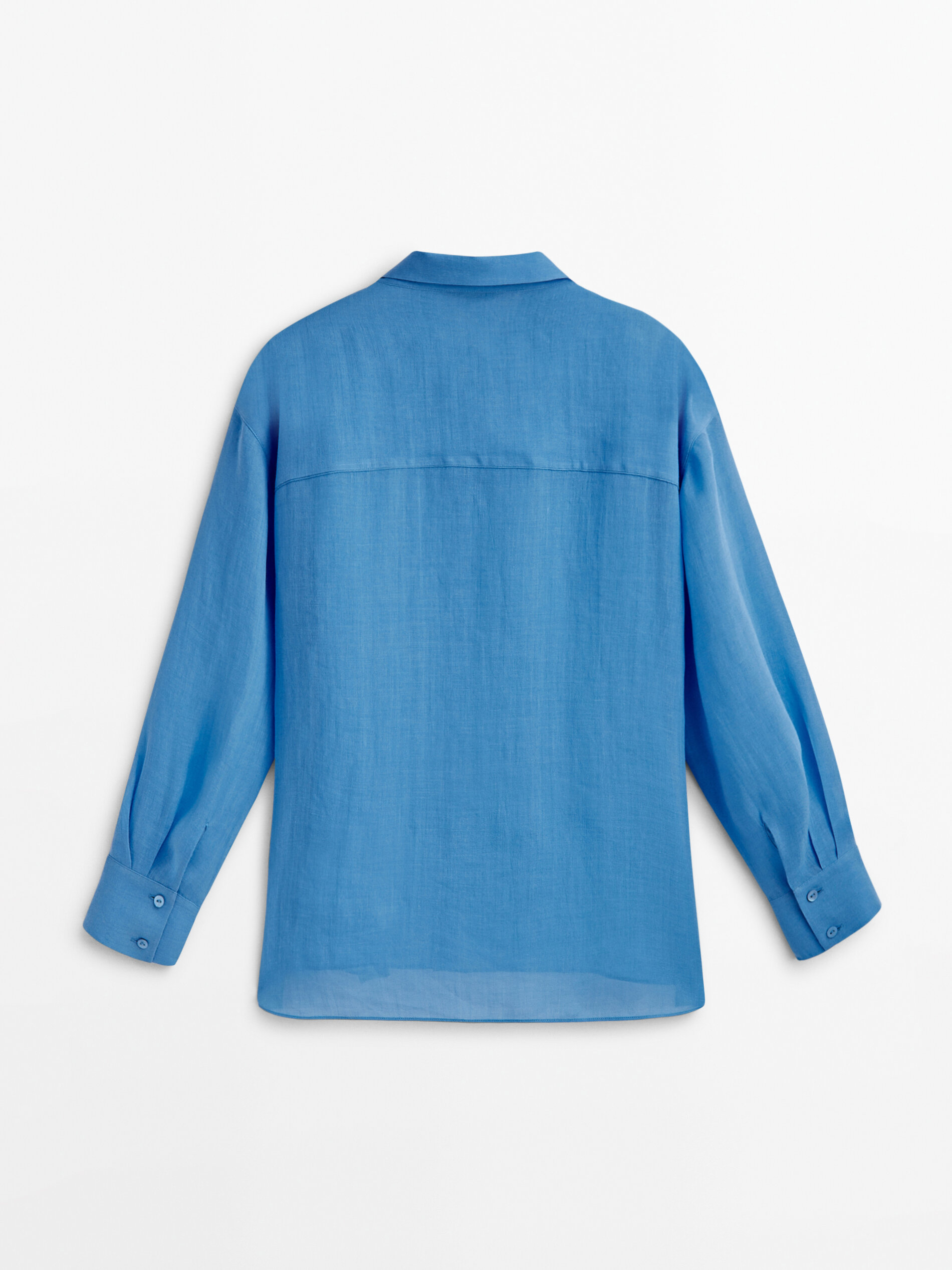 Camisa oversize 100% ramio - AZUL