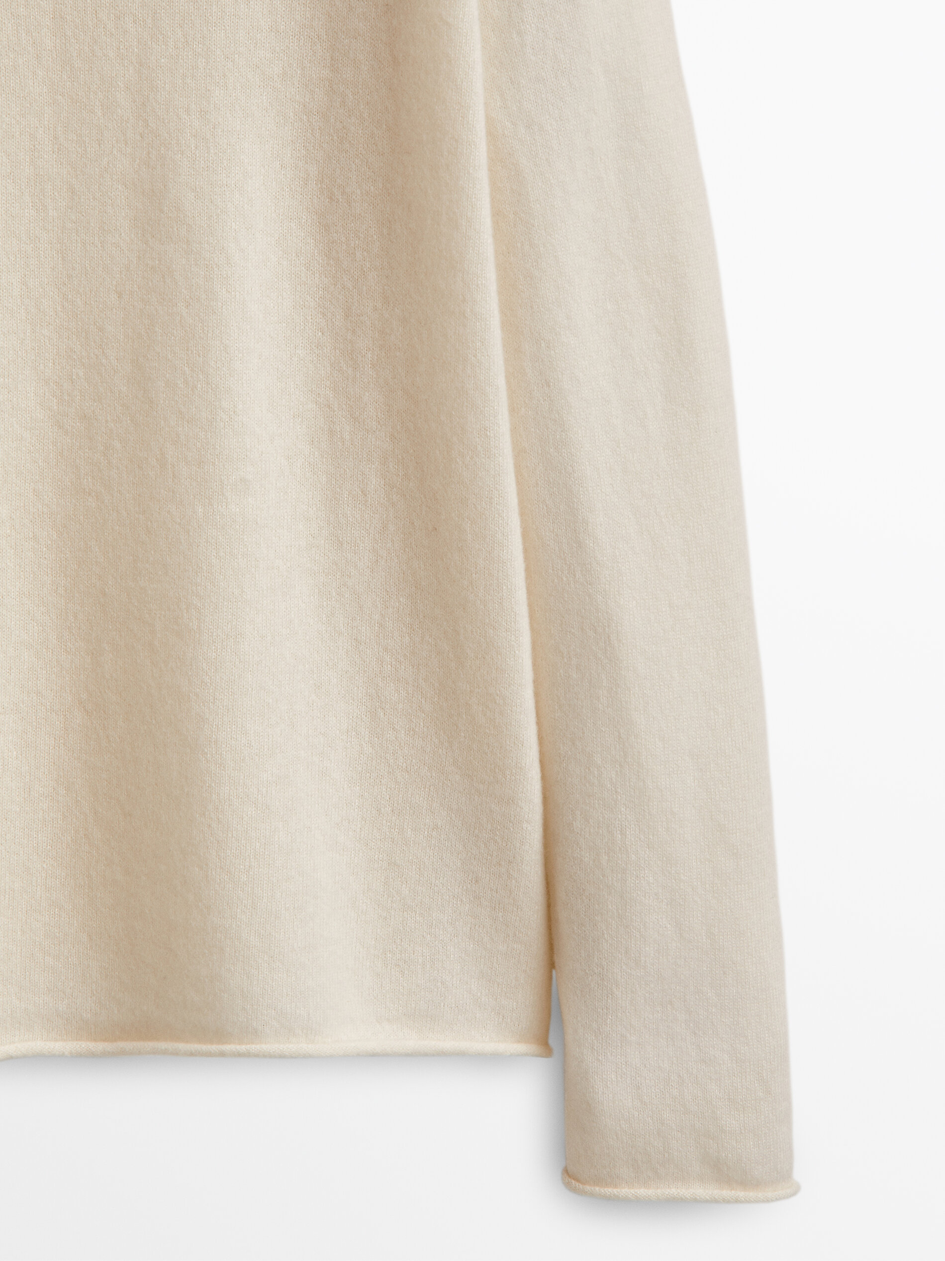 Jersey 100% cashmere cuello redondo - CRUDO