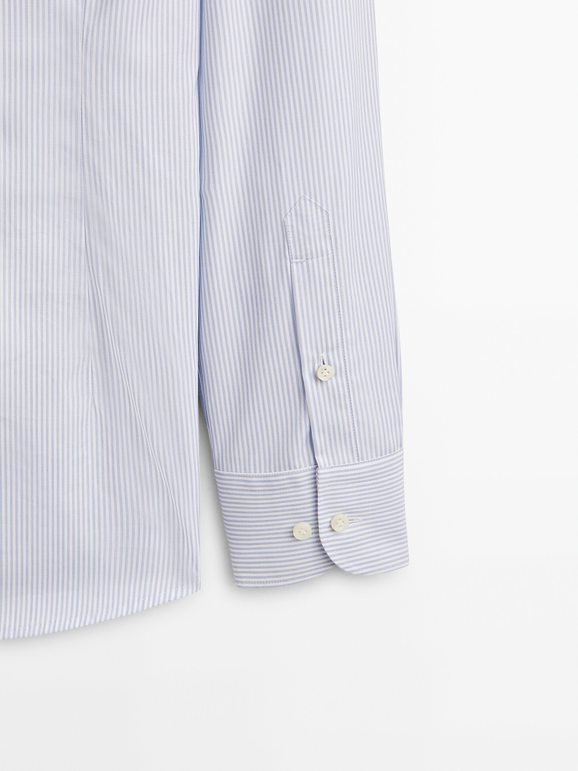 Camisa rayas easy iron slim fit - CELESTE