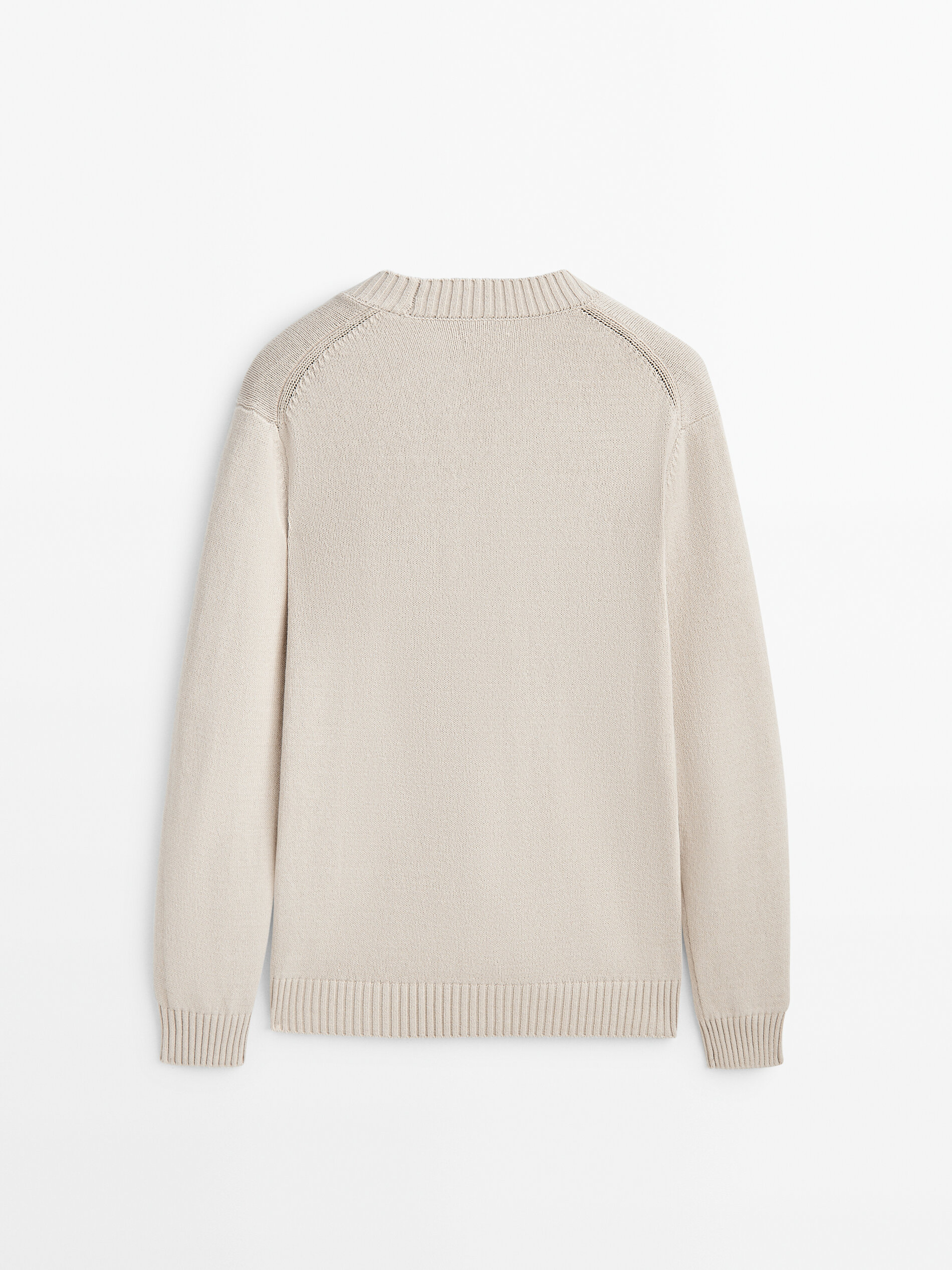 Cárdigan de punto mezcla algodón - Beige