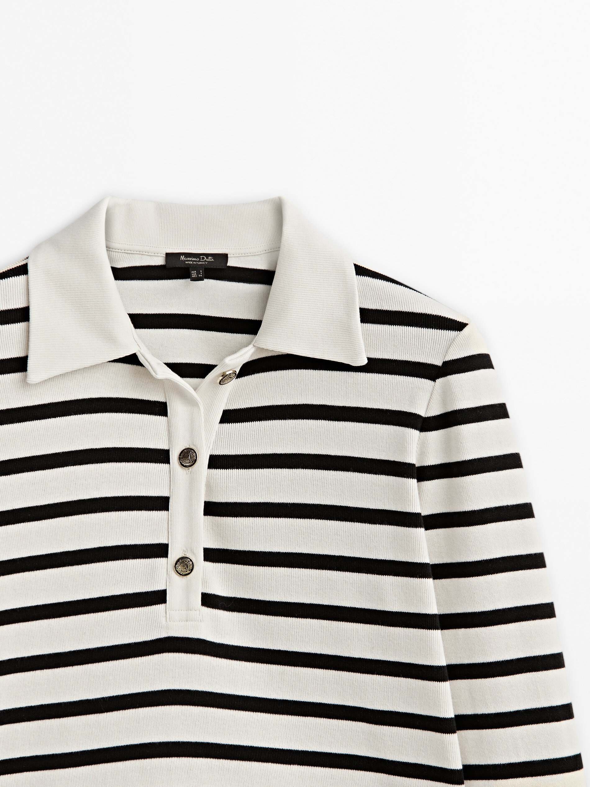 Polo rayas algodón - CRUDO