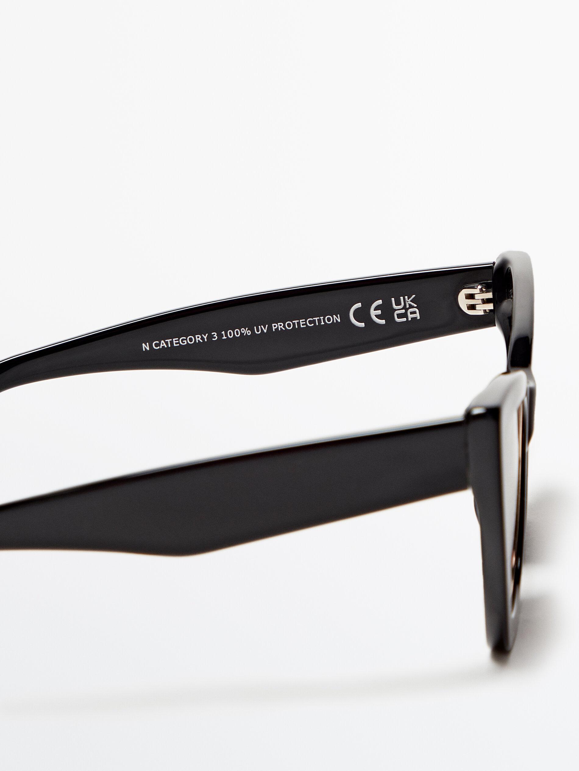 Gafas de sol cat eye detalle metálico - NEGRO