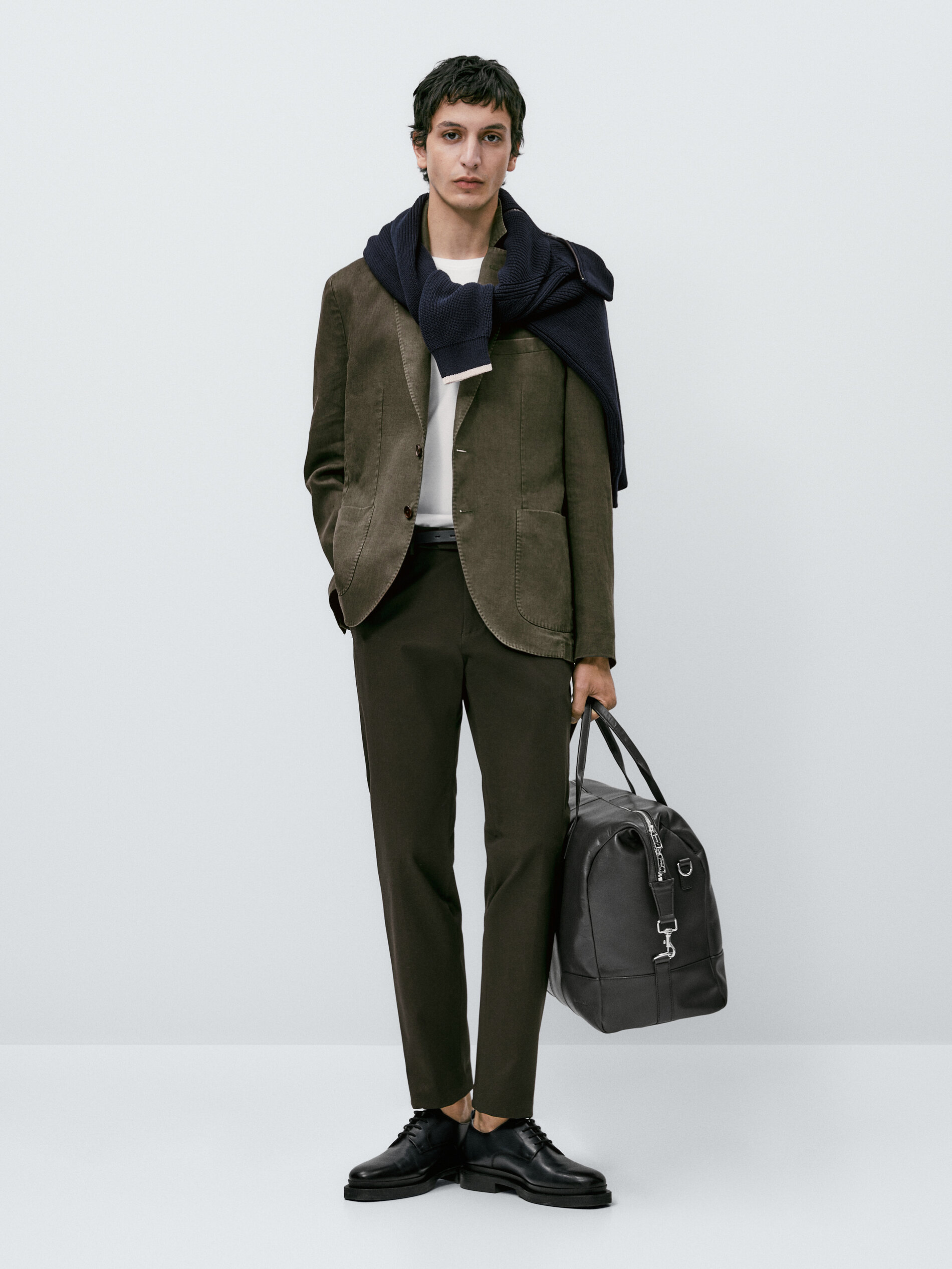 Americana lino tintada - KAKI