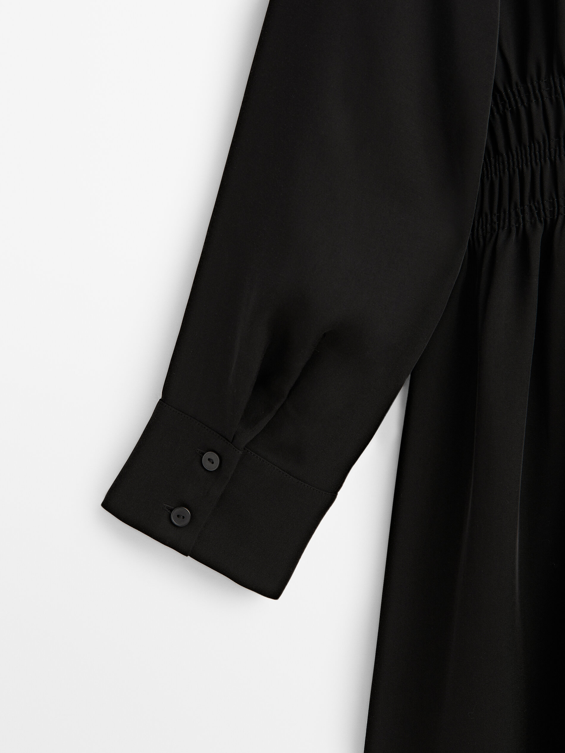 Vestido fluido detalle frunce - PETROLEO