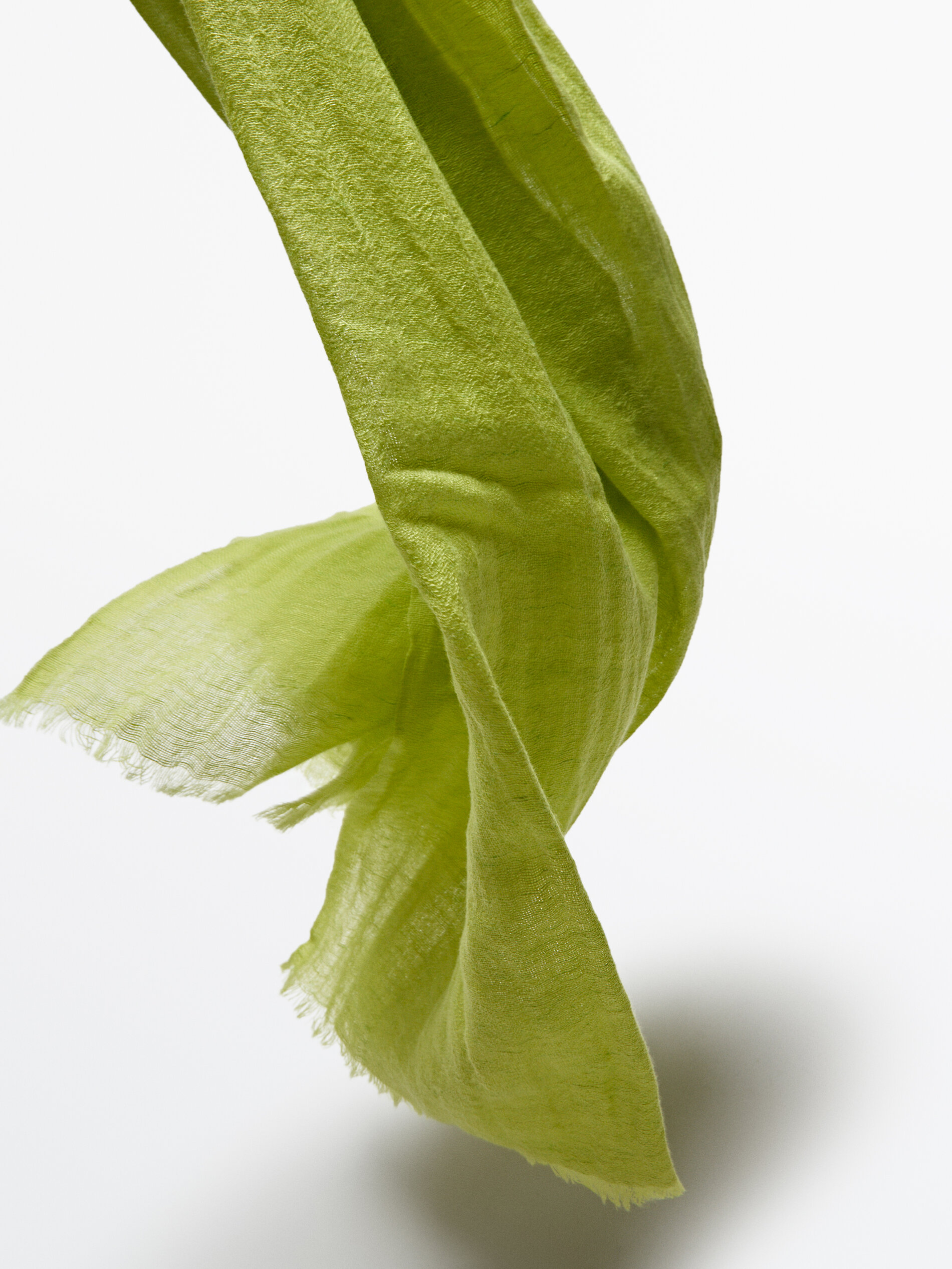 Fular con lino y lana - VERDE