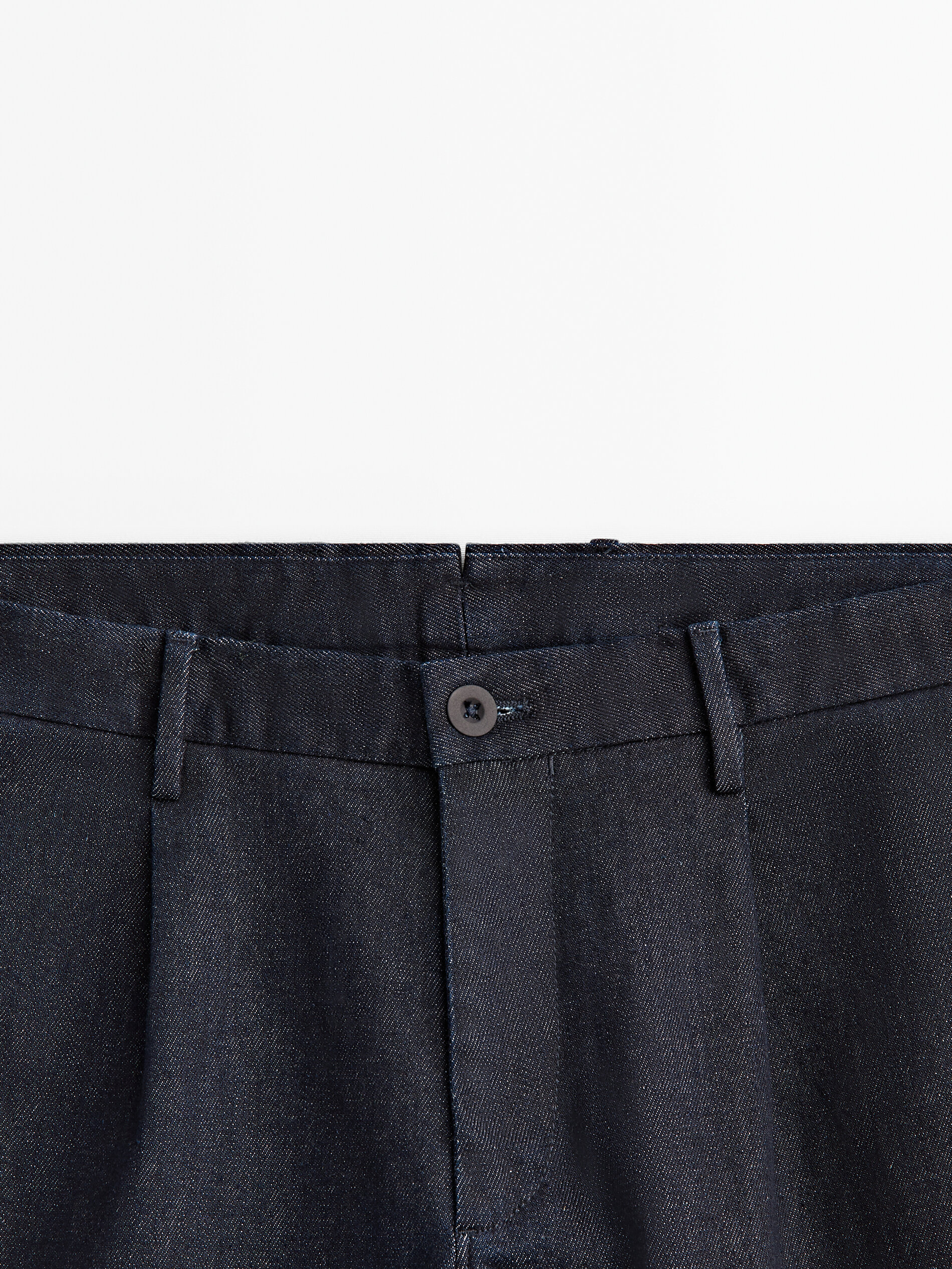 Pantalón vaquero pinzas relaxed fit - INDIGO