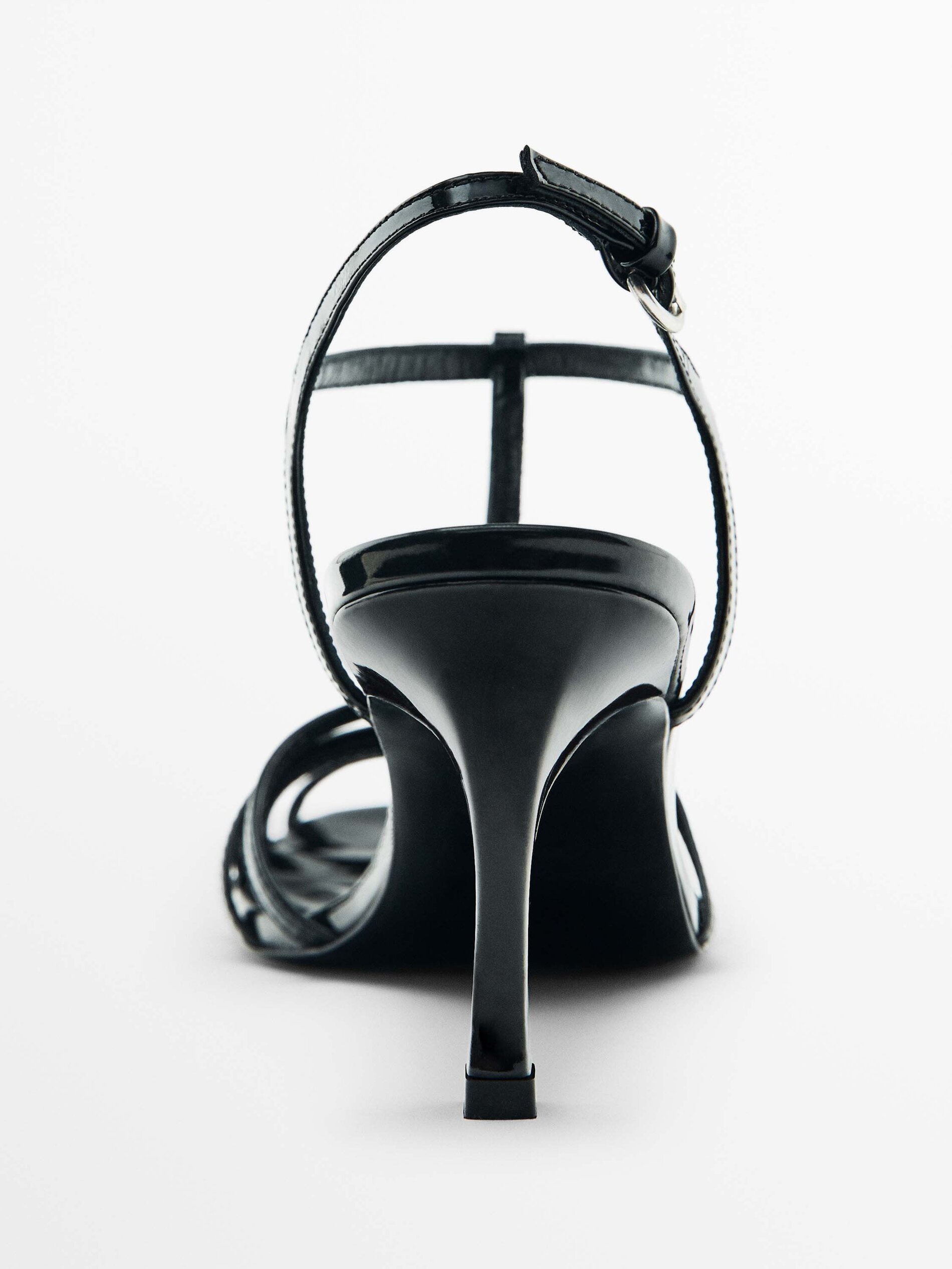 Cangrejera tacón charol - Studio - NEGRO