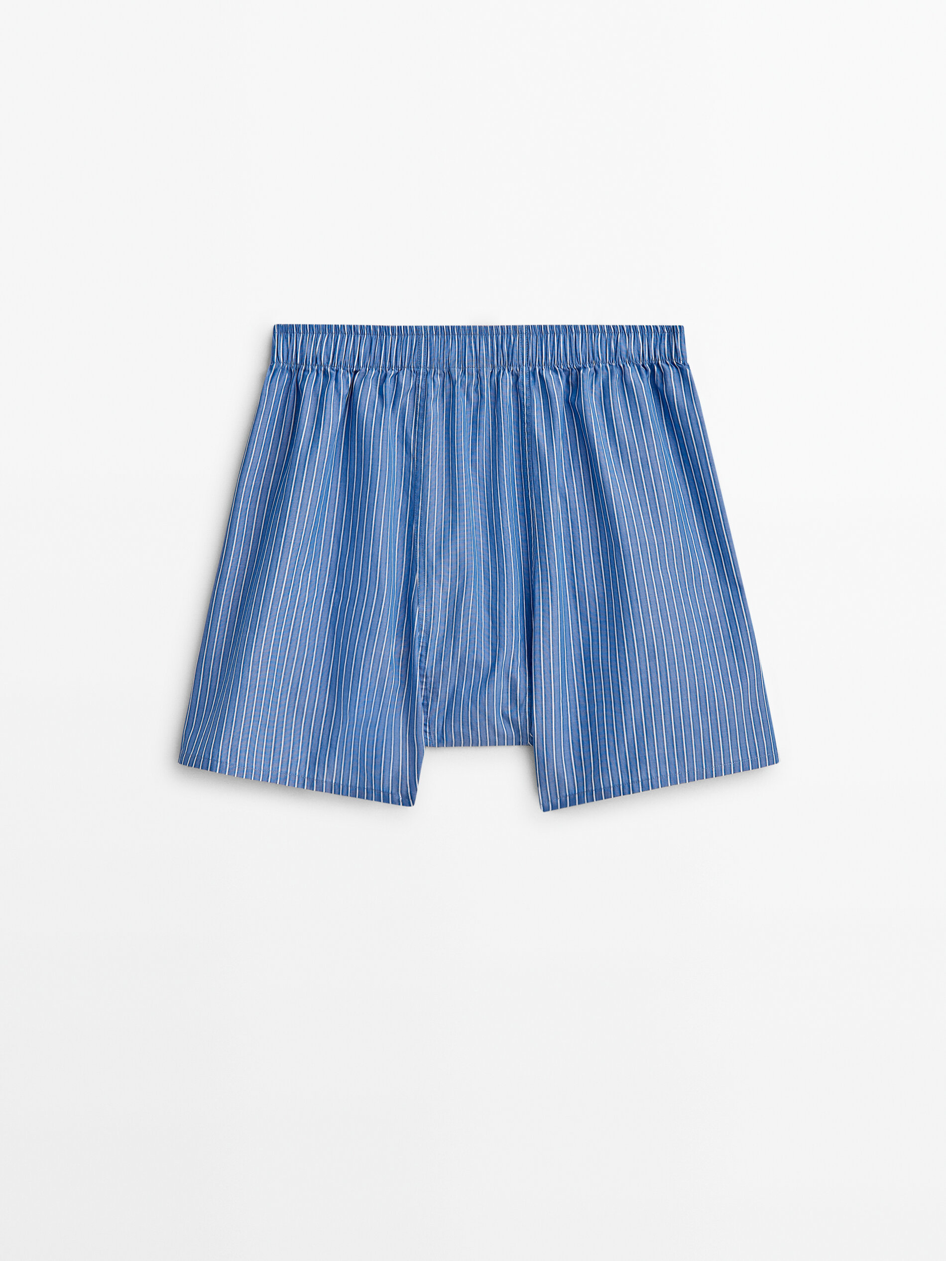 Calzoncillo popelín rayas - Azul Claro