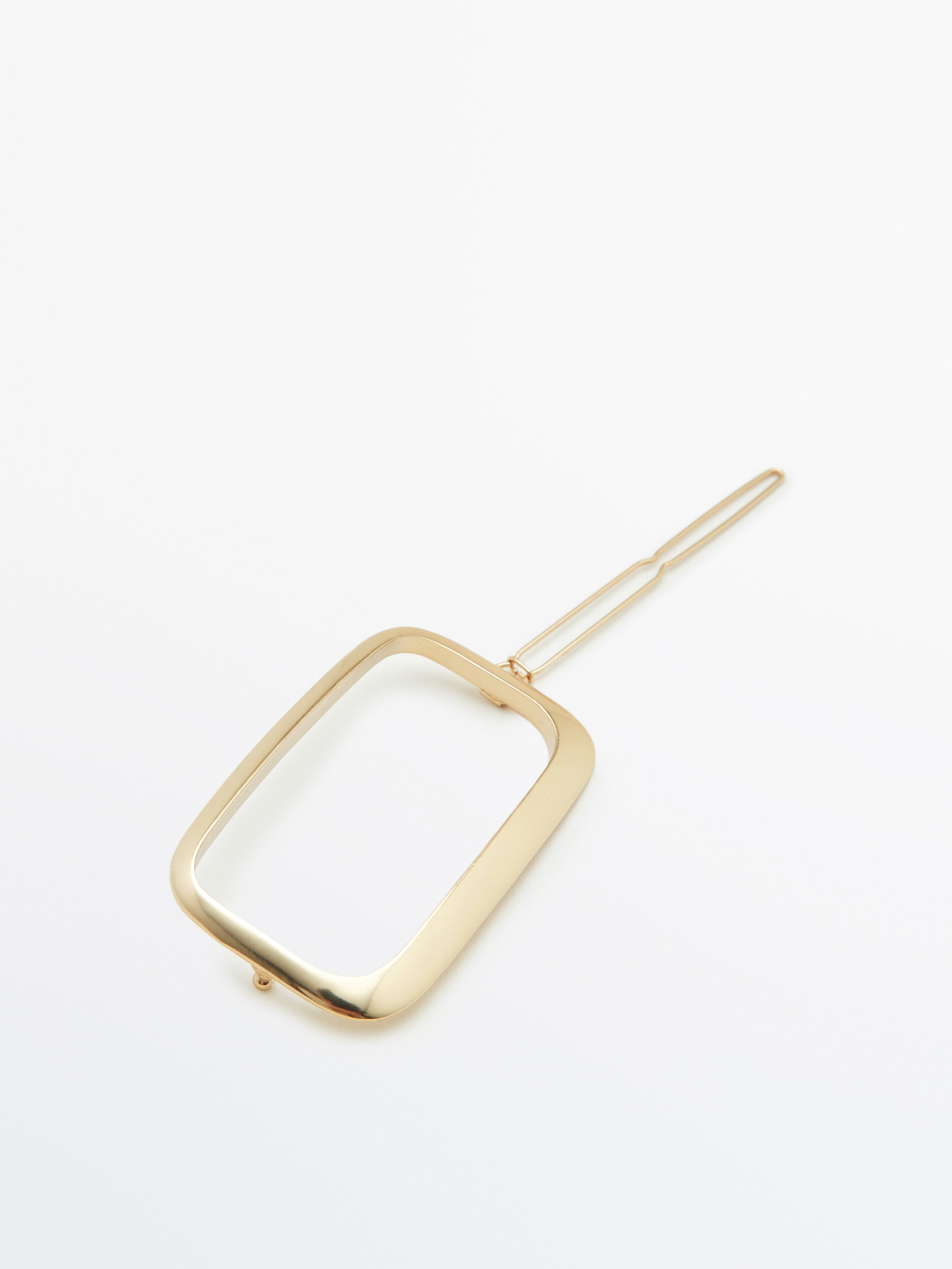 Horquilla cuadrada baño oro - DORADO