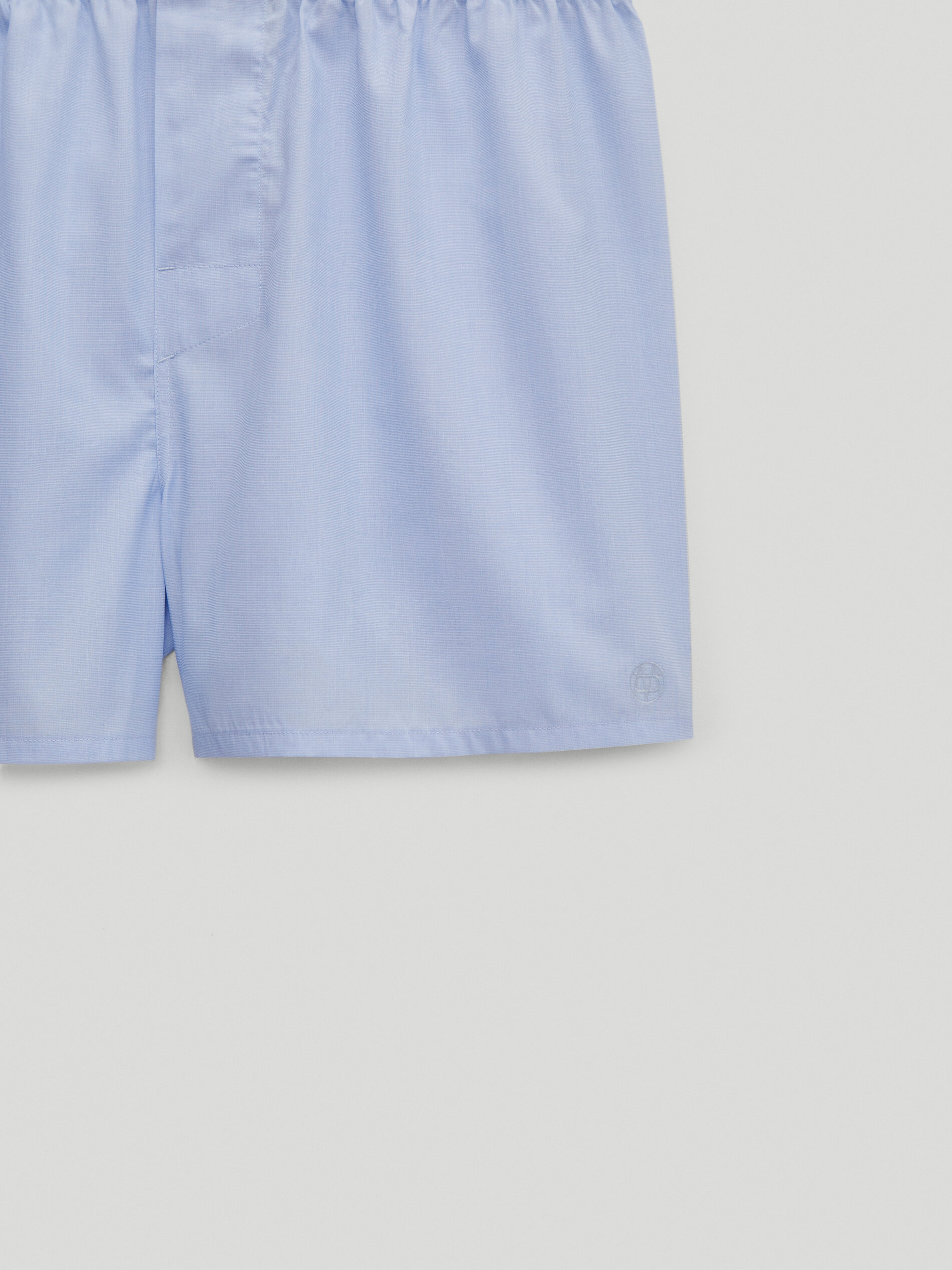 Calzoncillo algodón fil a fil - CELESTE