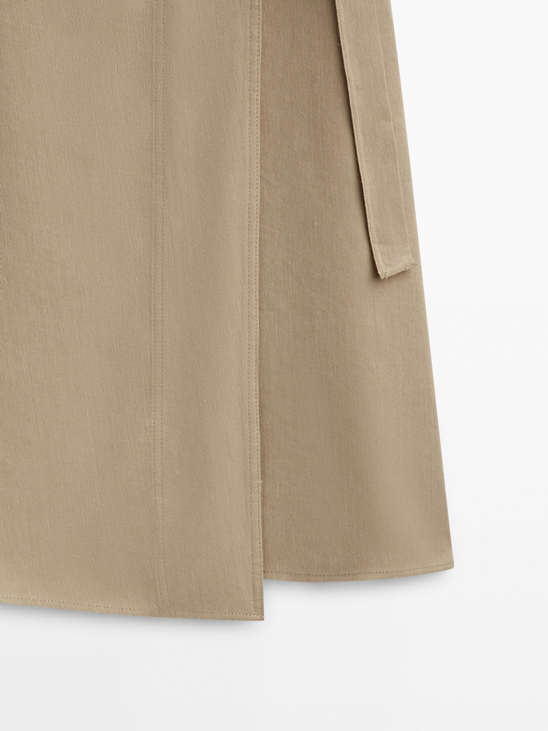 Falda lino pareo con hebilla - ARENA