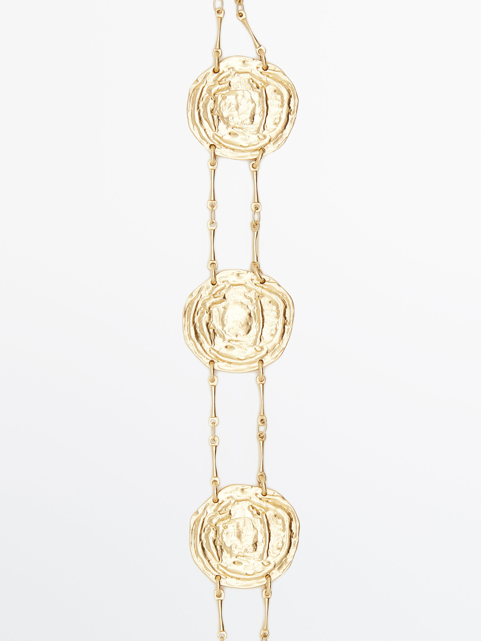 Collar choker monedas baño oro - DORADO