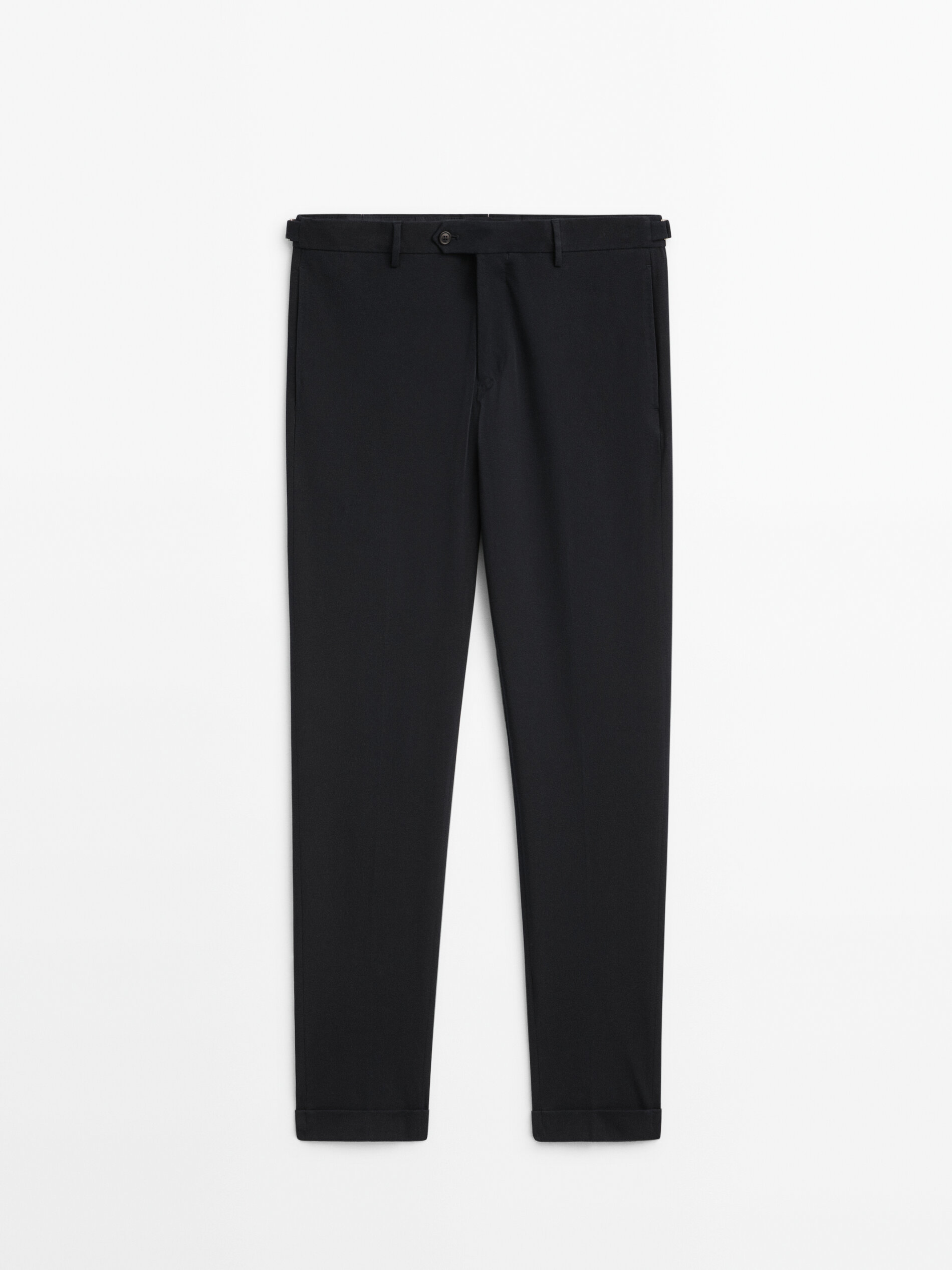 Pantalón vestir mezcla algodón bi-stretch - AZUL MARINO