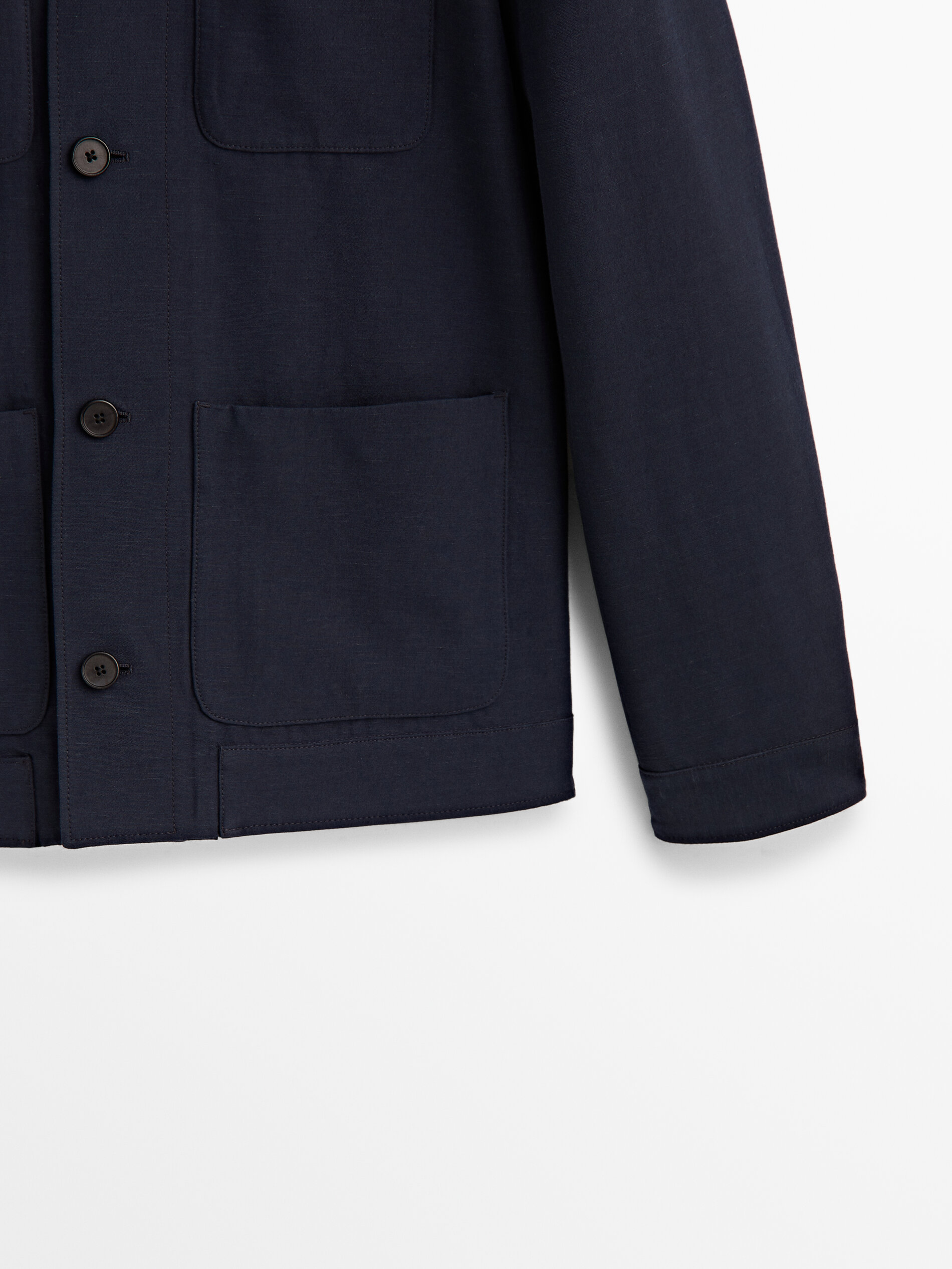 Sobrecamisa falso liso Limited edition - AZUL MARINO