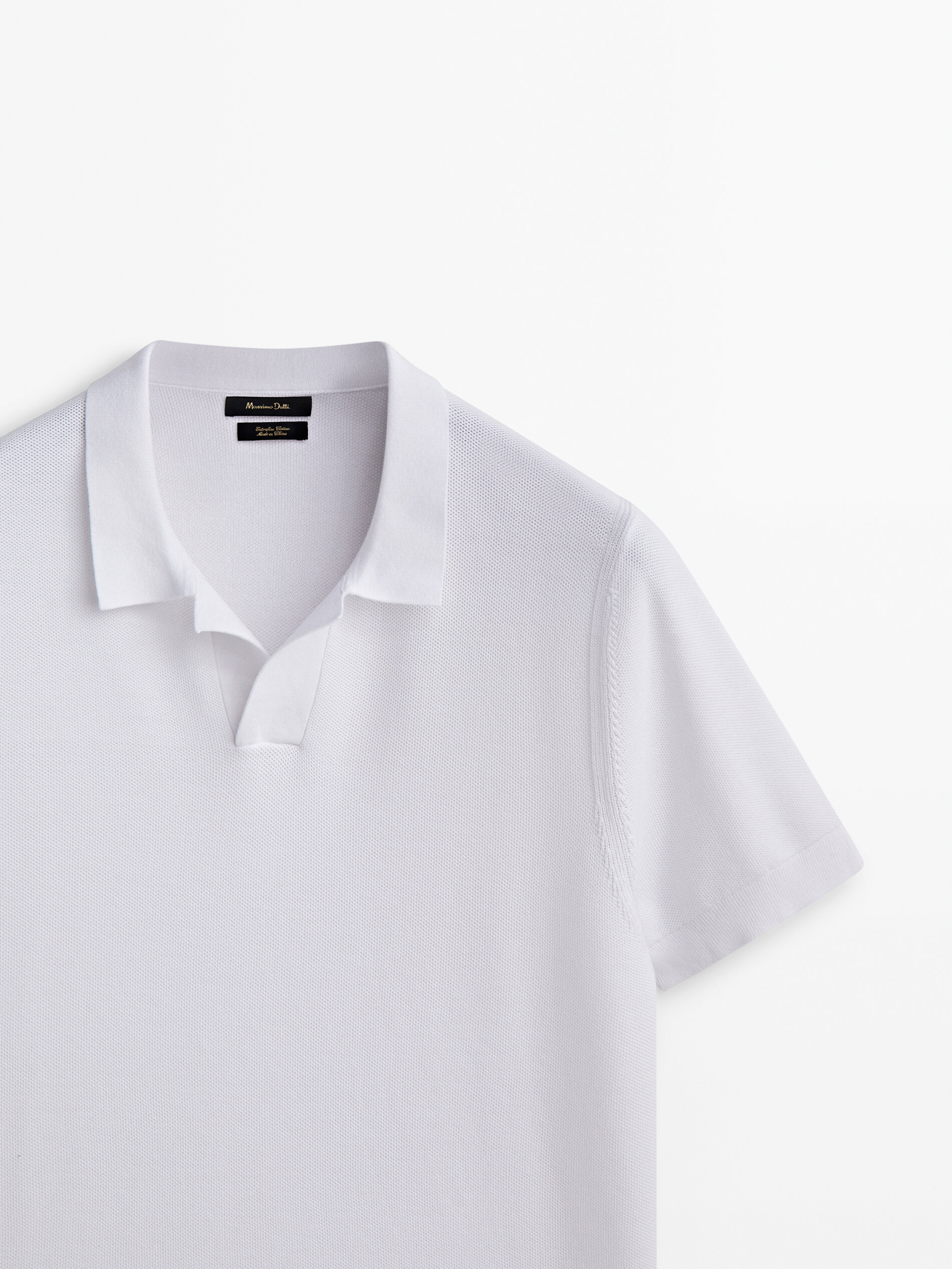 Jersey polo punto nido de abeja - BLANCO