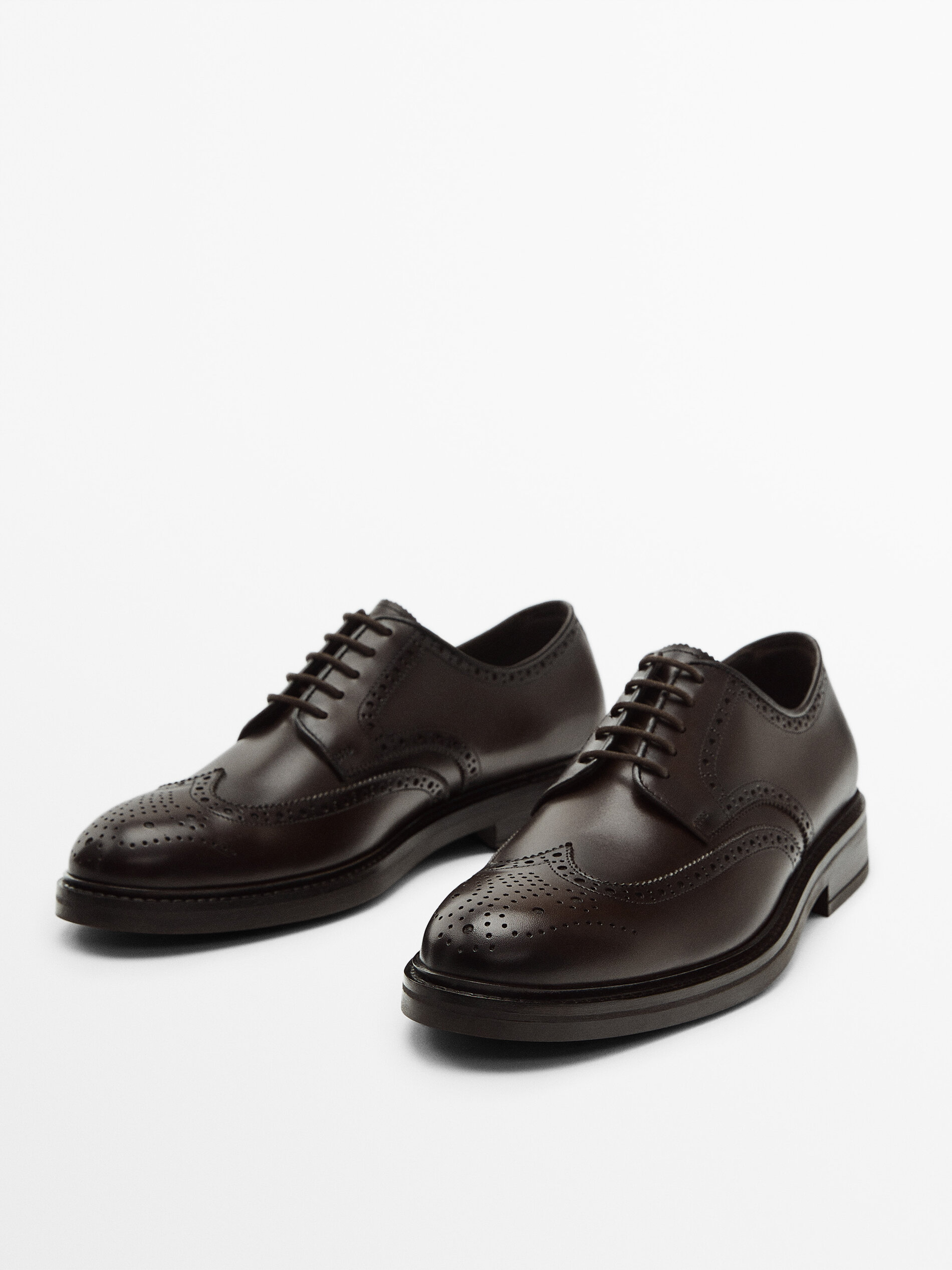 Zapato brogue marrón - MARRÓN