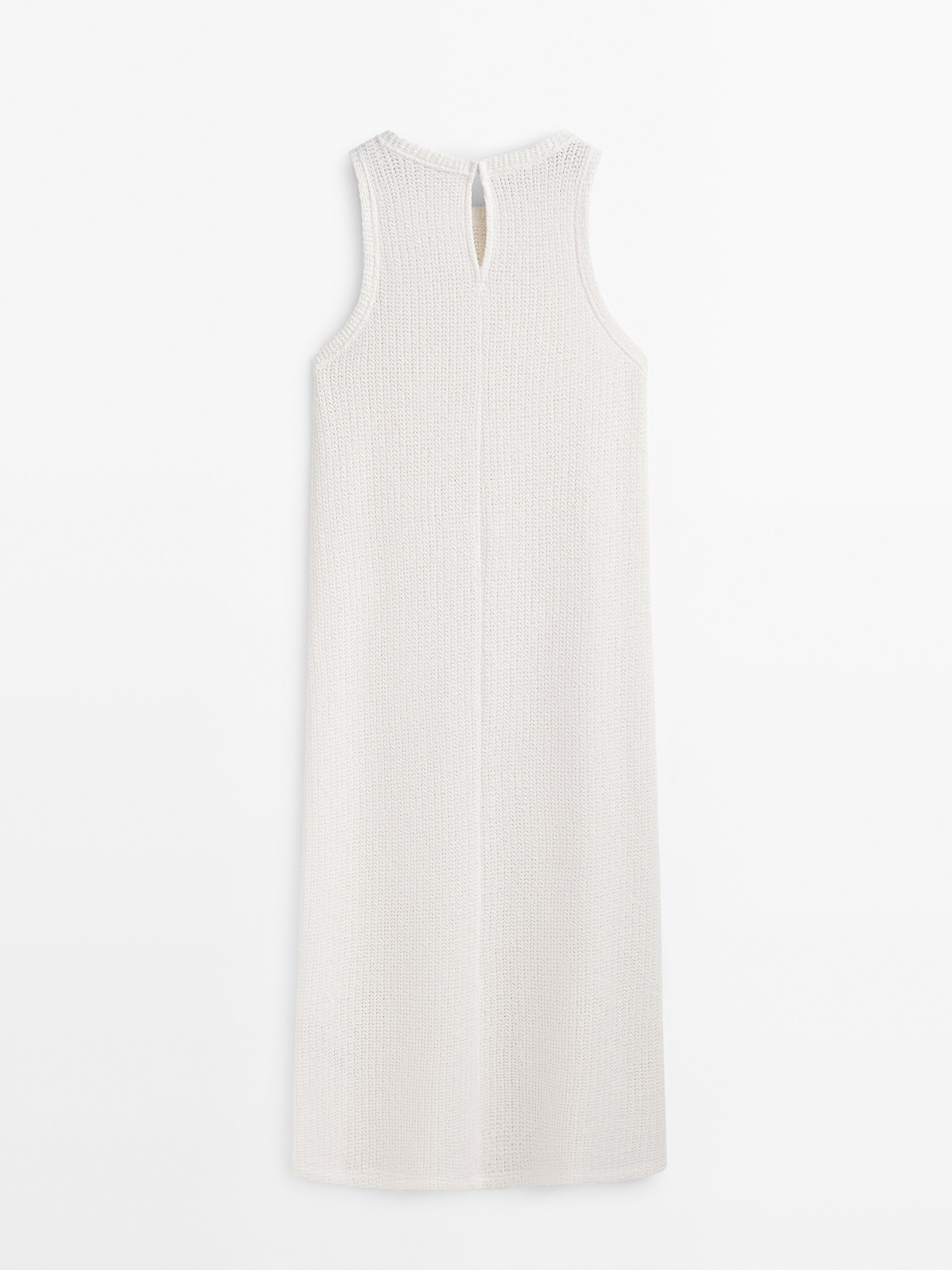 Vestido midi estructura manga sisa - CRUDO