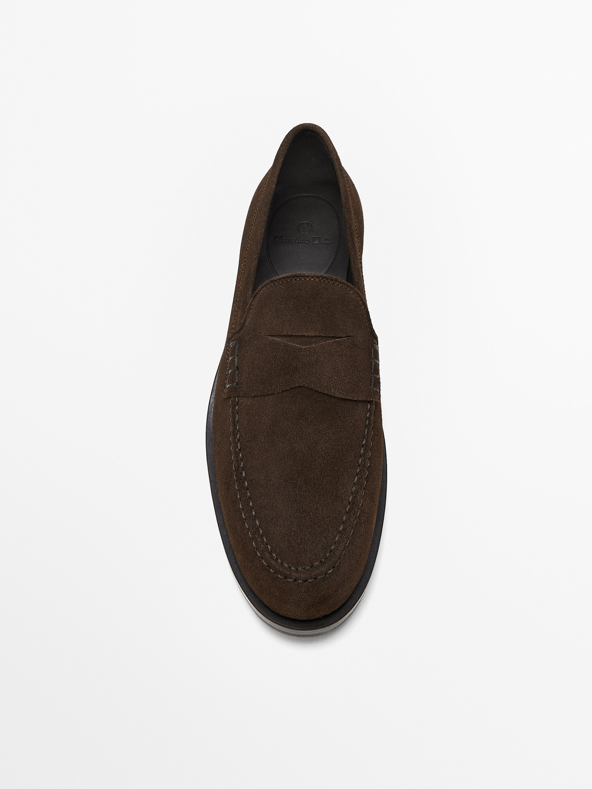 Mocasín serraje antifaz - MARRÓN